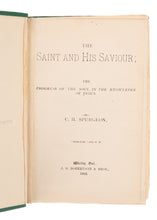 Load image into Gallery viewer, 1882 C. H. SPURGEON. The Saint and His Saviour. Attractive Victorian Edition.