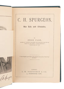 1895 JESSE PAGE. C. H. Spurgeon: His Life and Ministry. Attractive Victorian Edition.