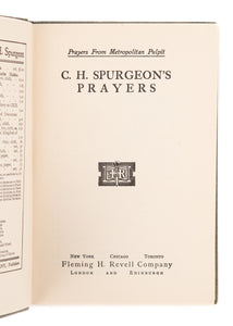 1906 C. H. SPURGEON. Prayers From Metropolitan Pulpit: C.H. Spurgeon's Prayers.