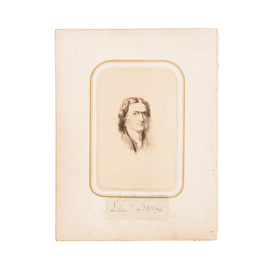 1830 EDWARD IRVING. Carte de Visite & Autograph of Premillennial & Proto-Pentecostal Pioneer.