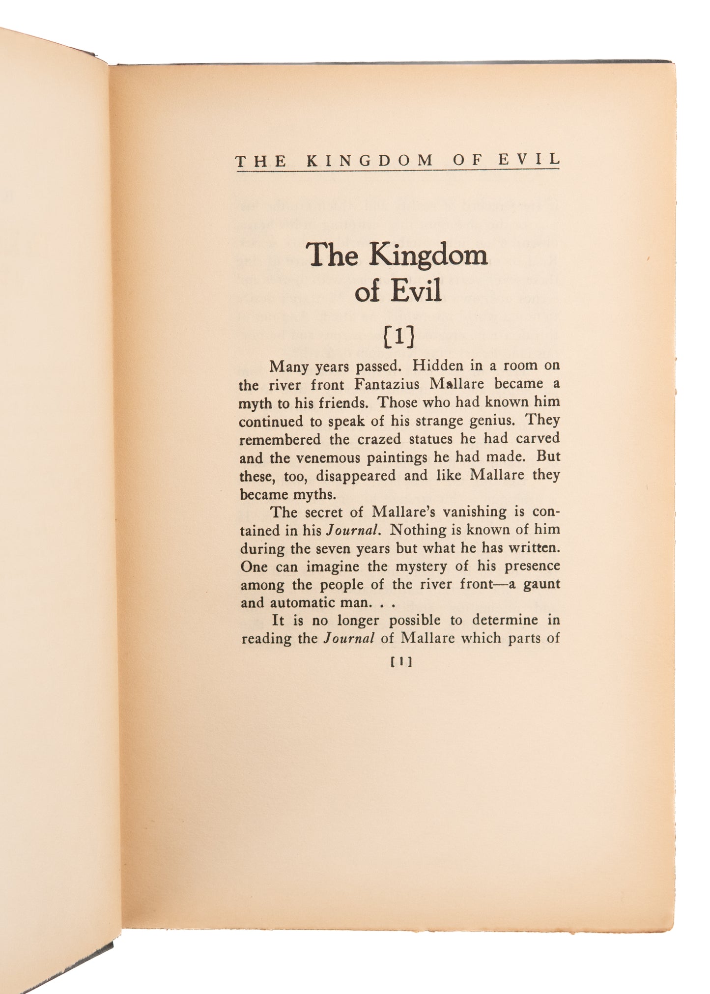 1924 BEN HECHT. The Kingdom of Evil. Phantasmagoric - Psychological Science Fiction of the 1920's