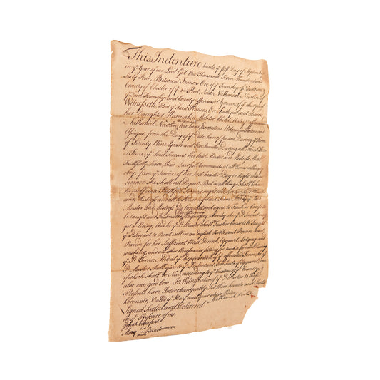 1785 QUAKER BIRACIAL MANUMISSION. Superb Document Illustrating Increasing Abolitionist Tendencies of Late 18th Century.