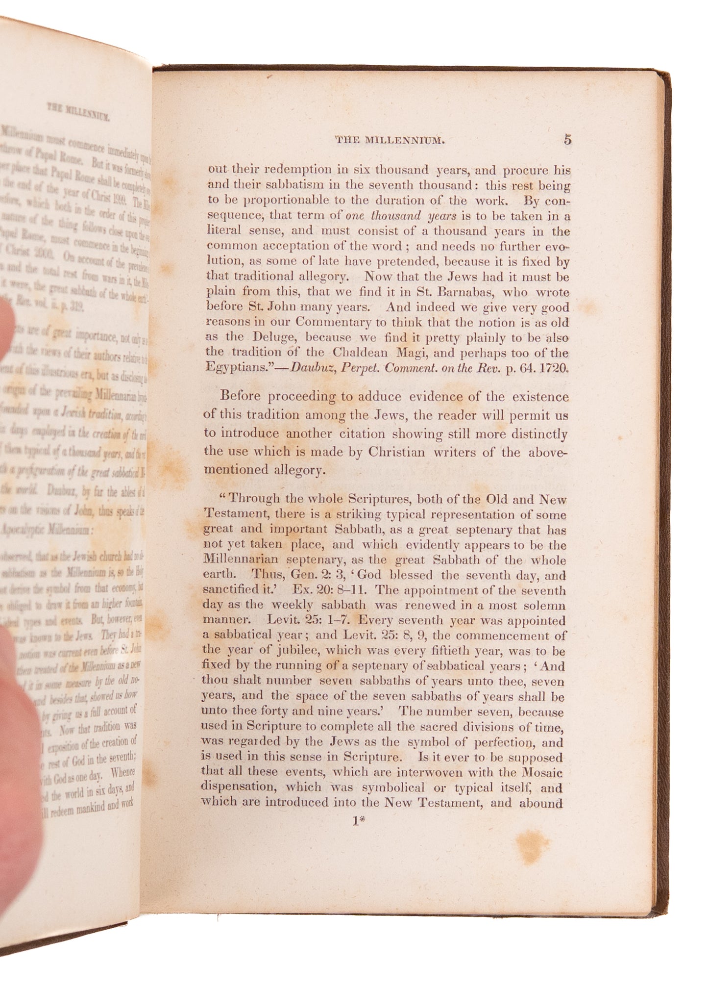 1842 ANTI-ADVENTIST. The Millennium of the Apocalypse. Rare Re-Issue for "Great Disappointment."