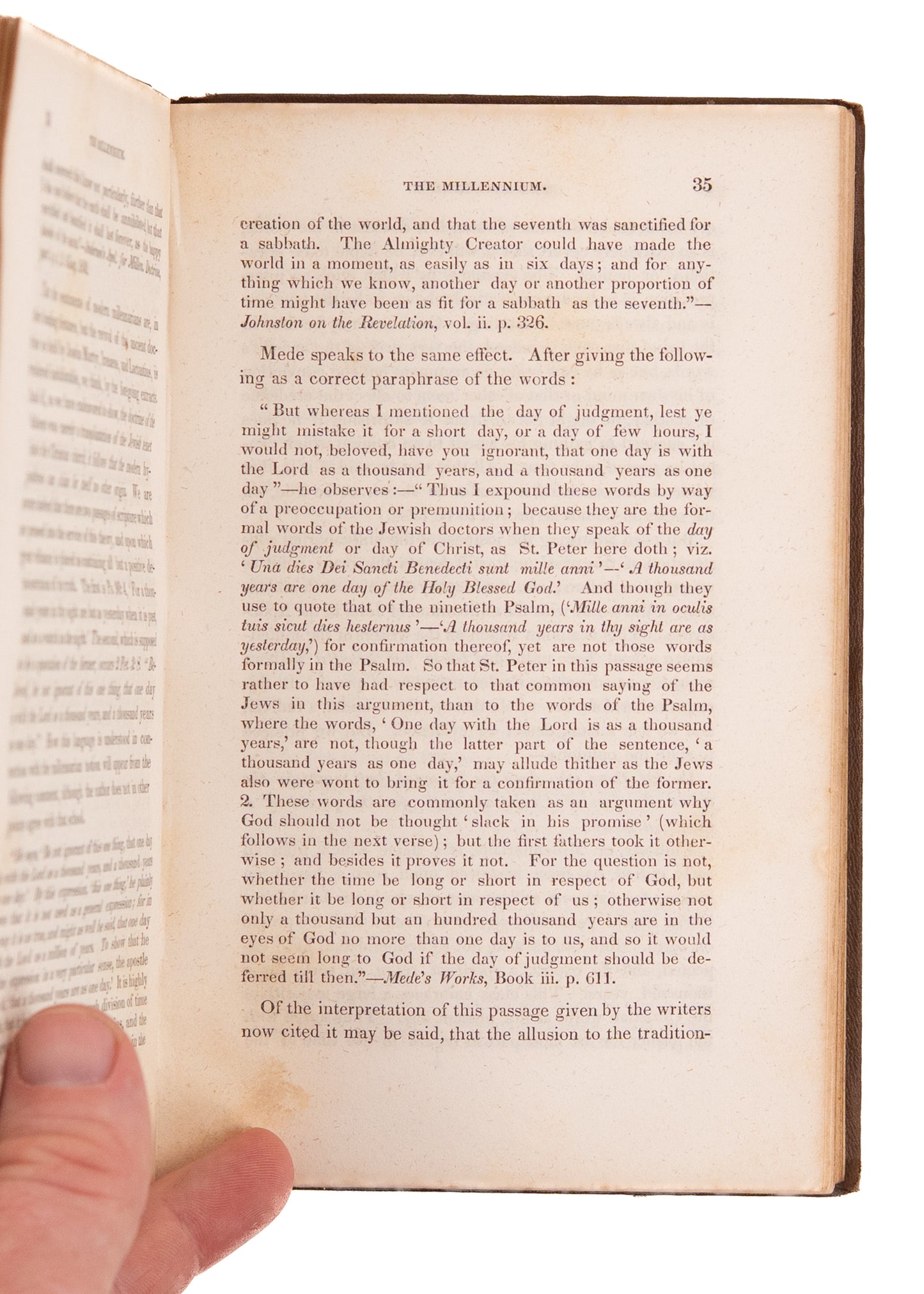 1842 ANTI-ADVENTIST. The Millennium of the Apocalypse. Rare Re-Issue for "Great Disappointment."