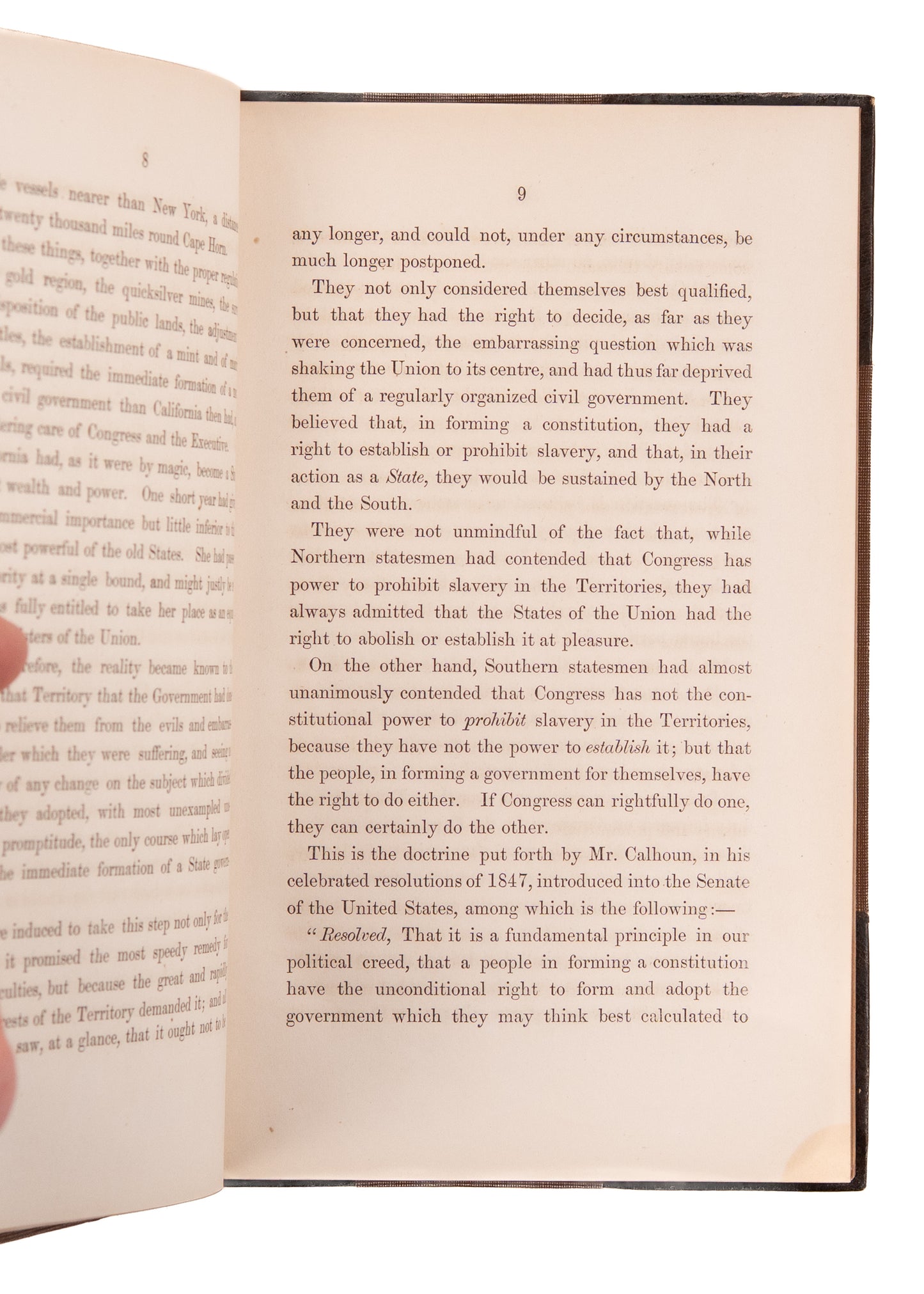 1850 CALIFORNIA GOLD RUSH. T. Butler King's First Report on California Slavery, Statehood, and Gold Rush.