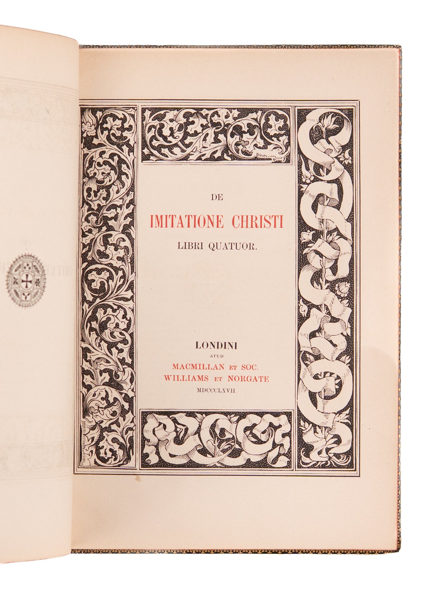 1867 ROBERT RIVIERE. Extraordinary Binding on a London Edition of Thomas a'Kempis in Latin