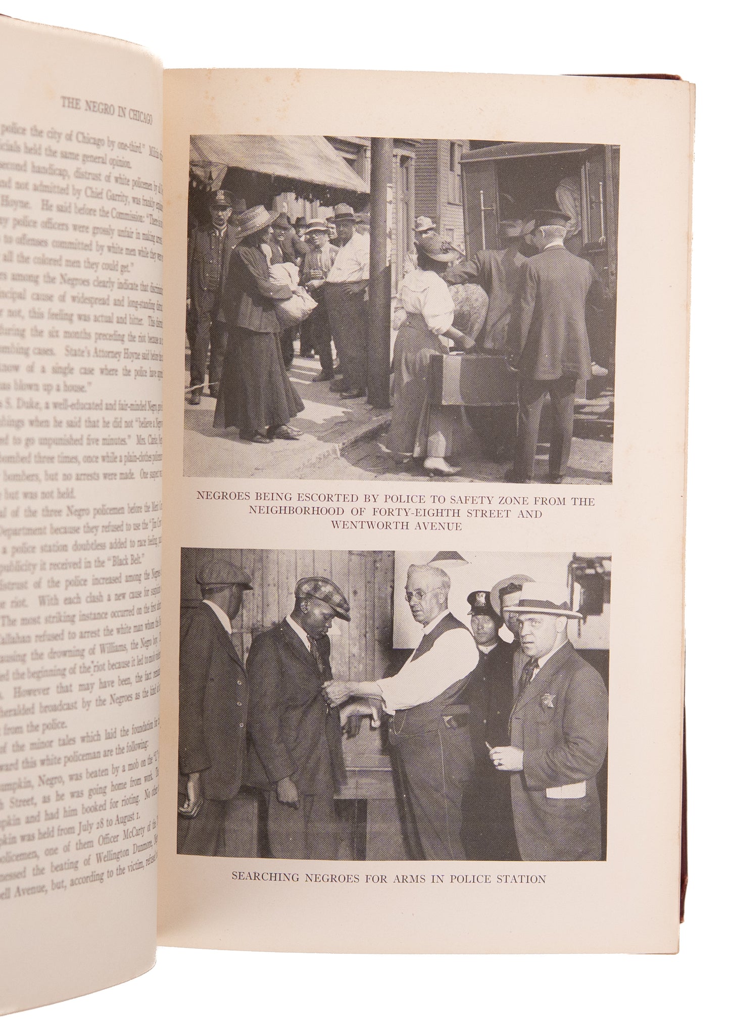1923 RACE RIOTS CHICAGO. The Negro in Chicago. Commission on the Race Riots of 1919.