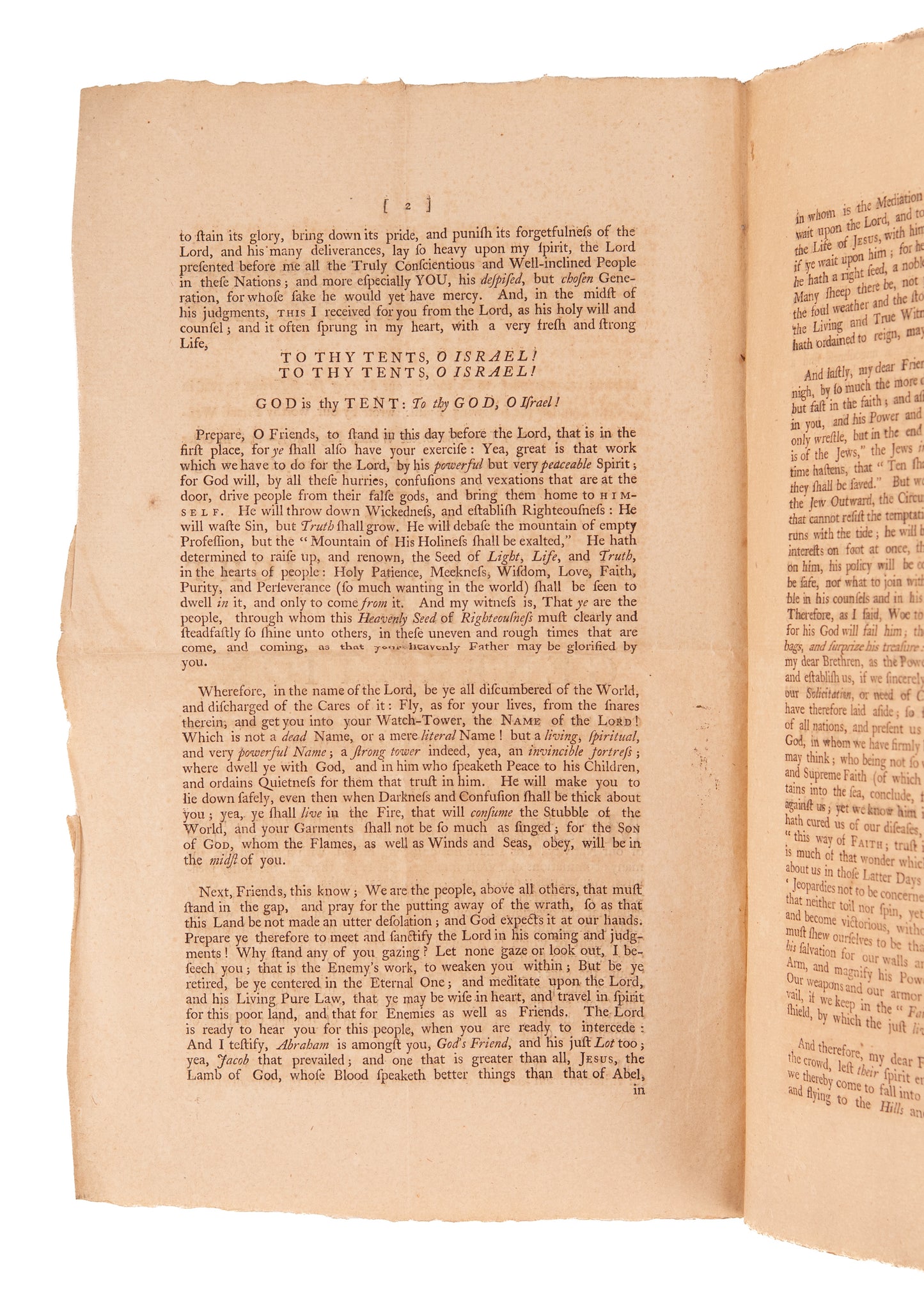 1776 WILLIAM PENN. William Penn's Anti-War Manifesto to Defend Quaker's Against American Revolutionaries.