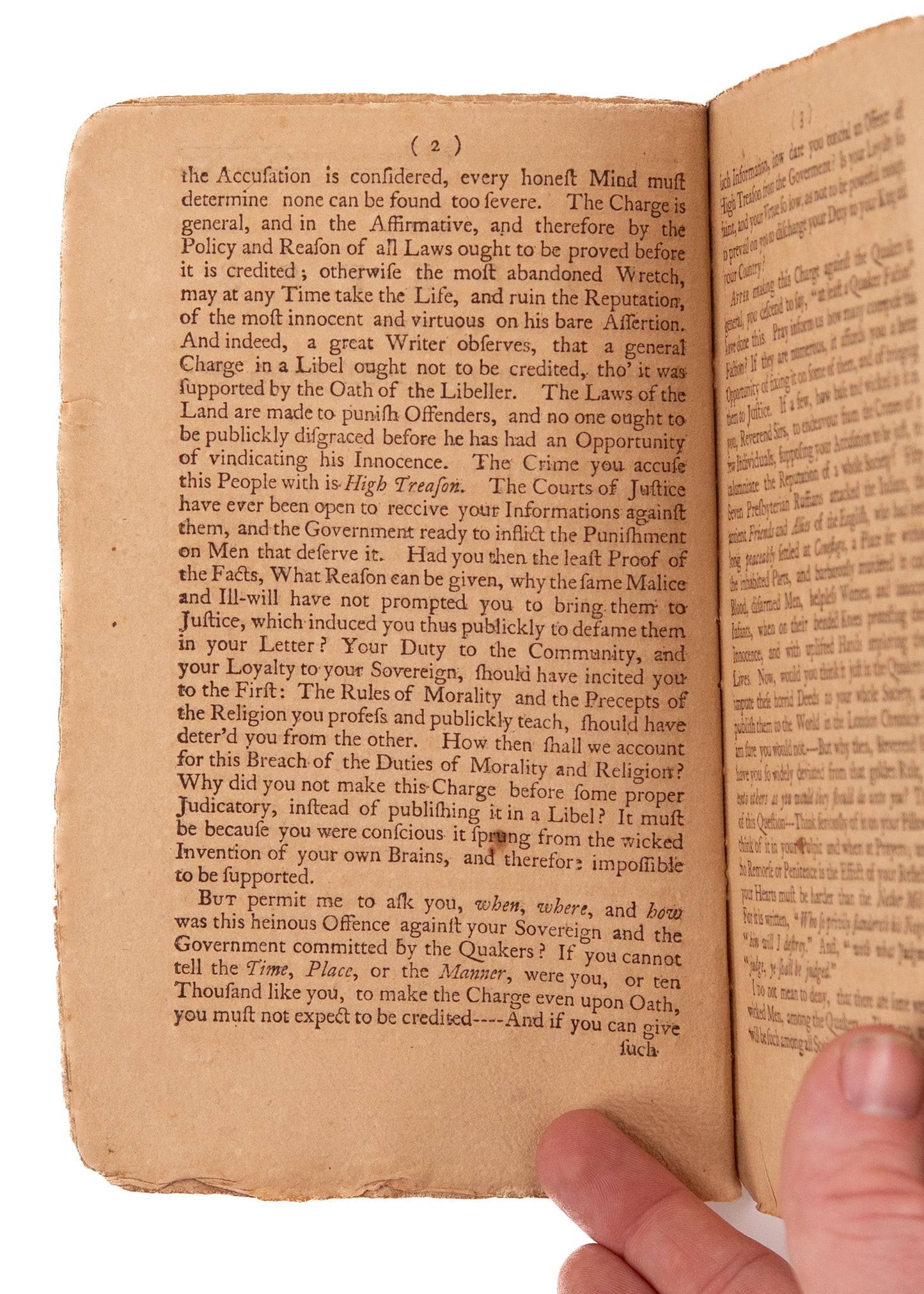 1765 PAXTON BOYS MASSACRE. Quakers Defend Indian Rights and Charge Presbyterians with Racism, &c.