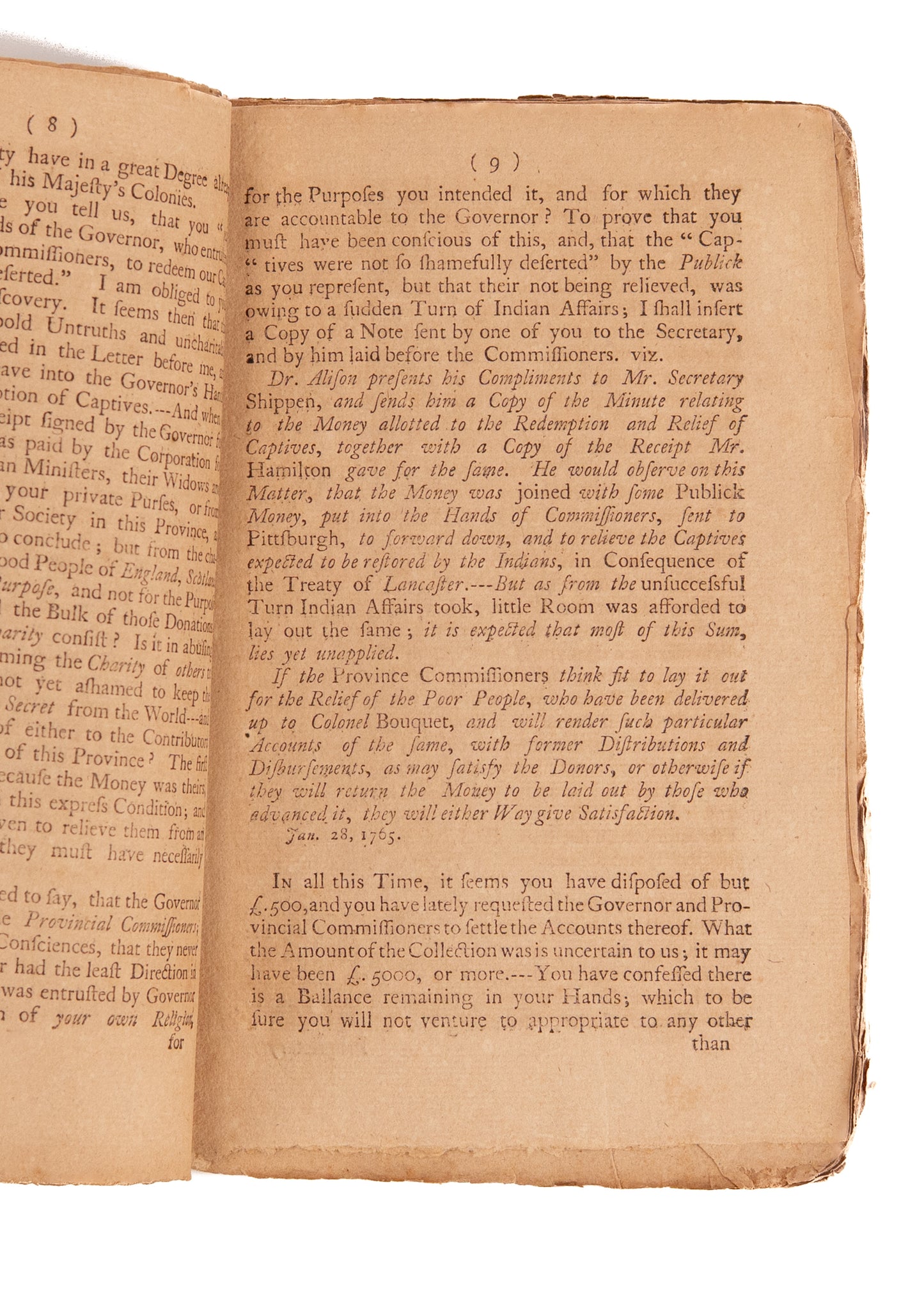 1765 PAXTON BOYS MASSACRE. Quakers Defend Indian Rights and Charge Presbyterians with Racism, &c.