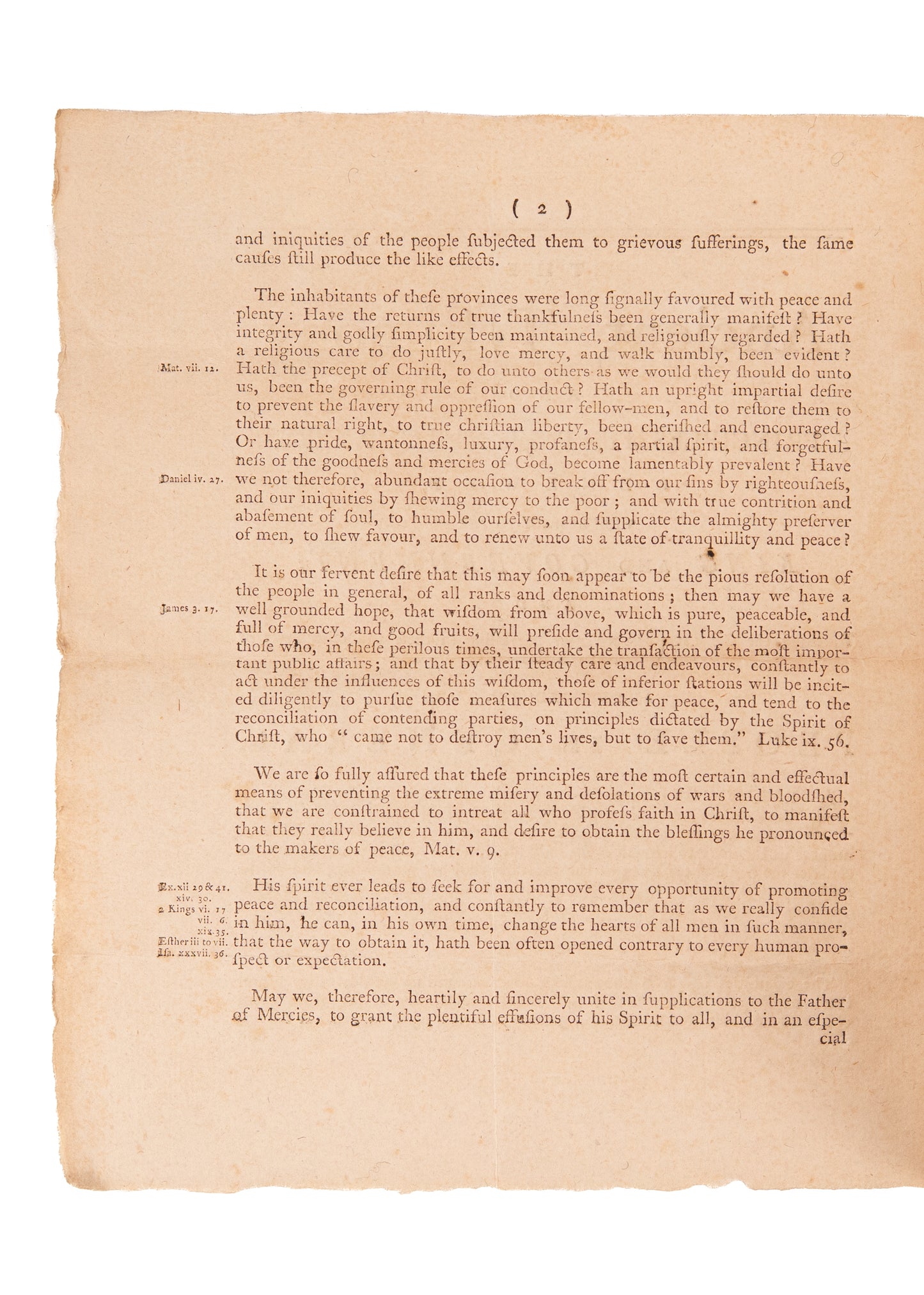 1776 QUAKER NON-RESISTANCE MANIFESTO. A Significant Contemporary to the Declaration of Independence.