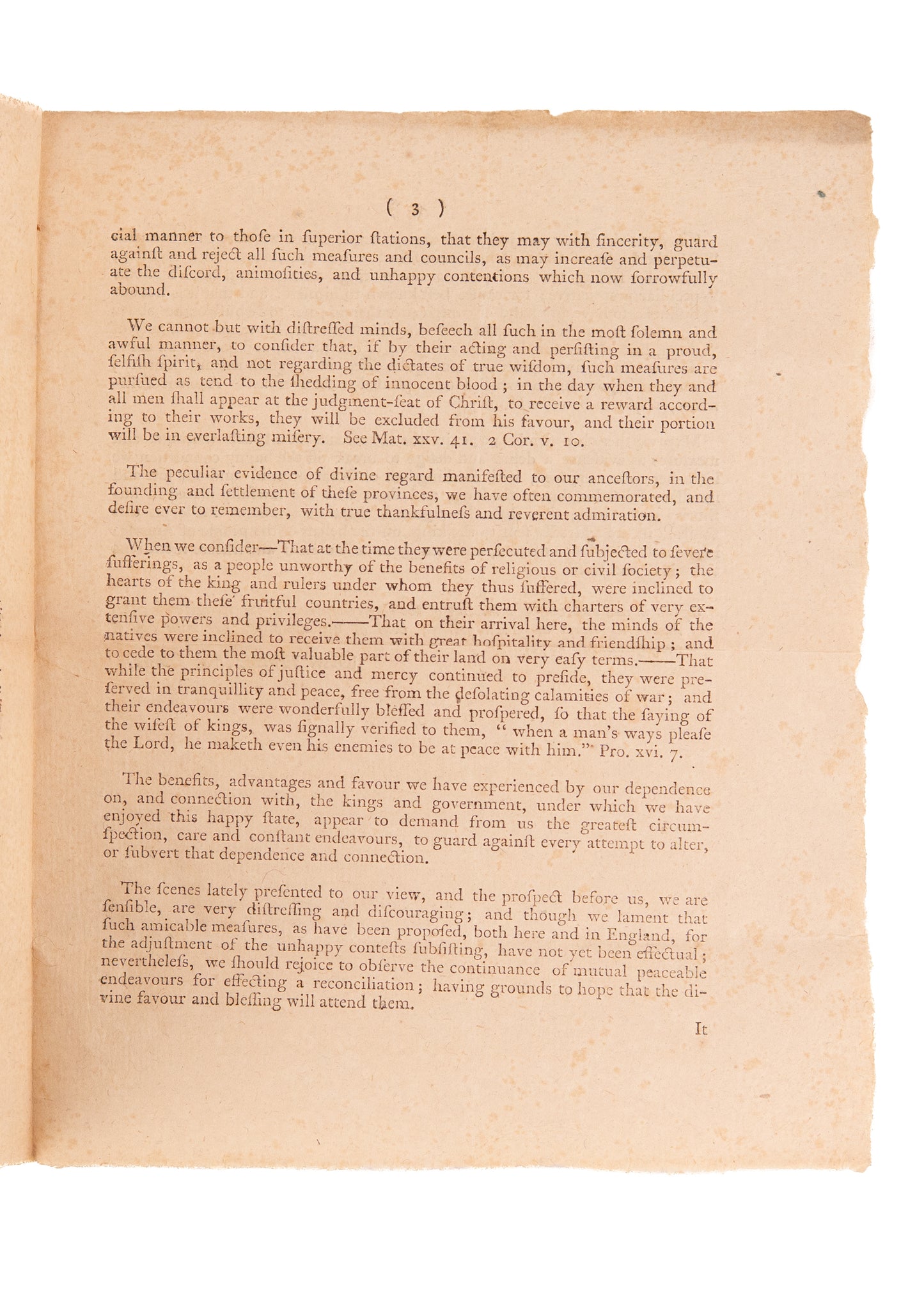 1776 QUAKER NON-RESISTANCE MANIFESTO. A Significant Contemporary to the Declaration of Independence.