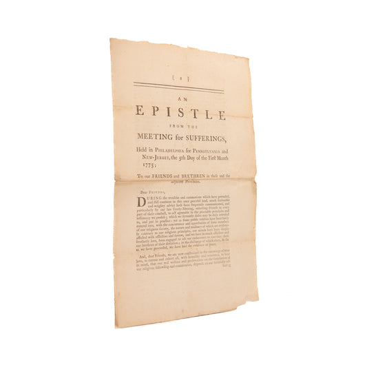 1775 BATTLES OF LEXINGTON & CONCORD. Quakers Warned Revolutionary Participation is Gospel Unfaithfulness.