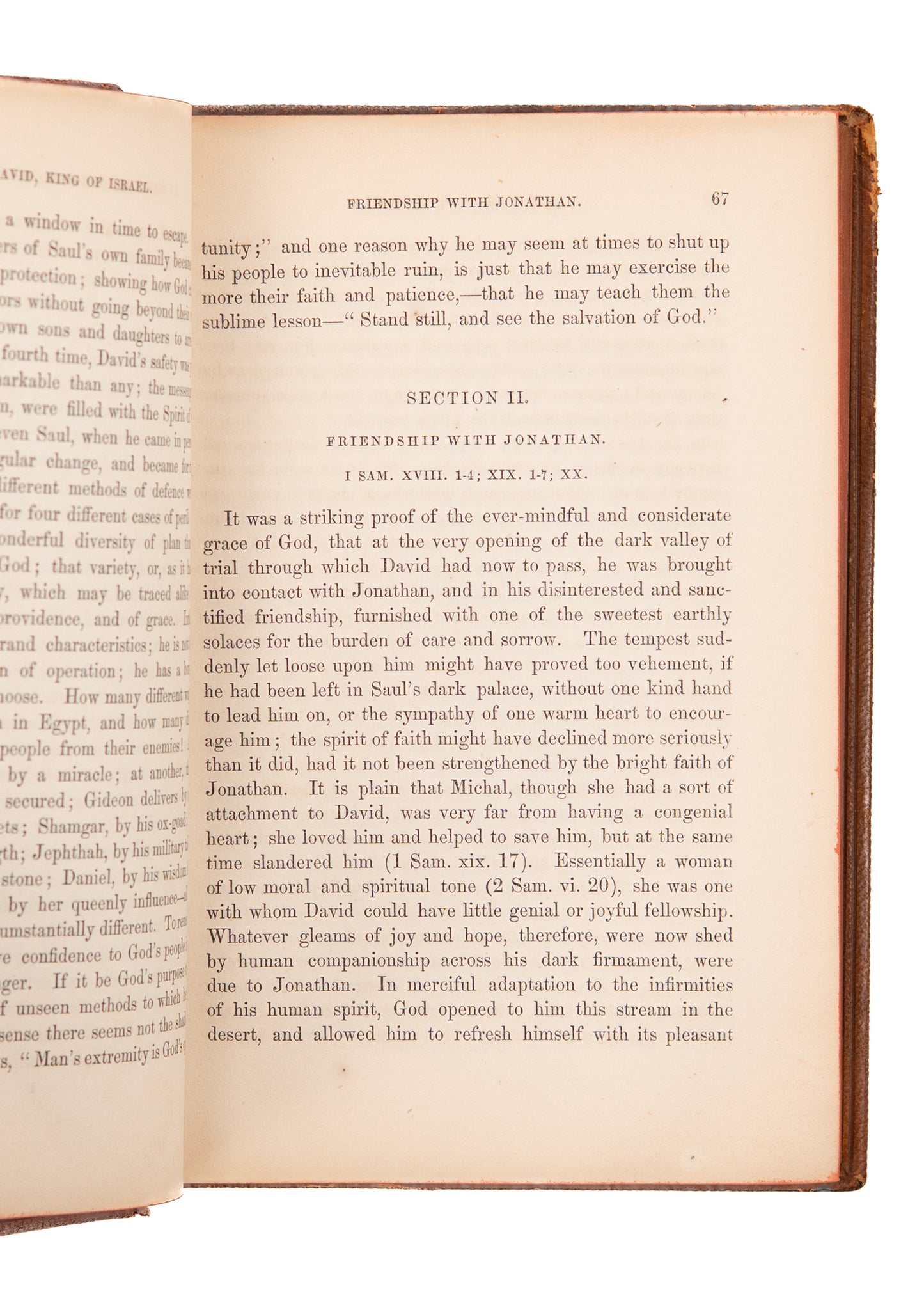1861 WILLIAM G. BLAIKIE. David, King of Isreal. Signed in Leather & Recommended by Spurgeon.
