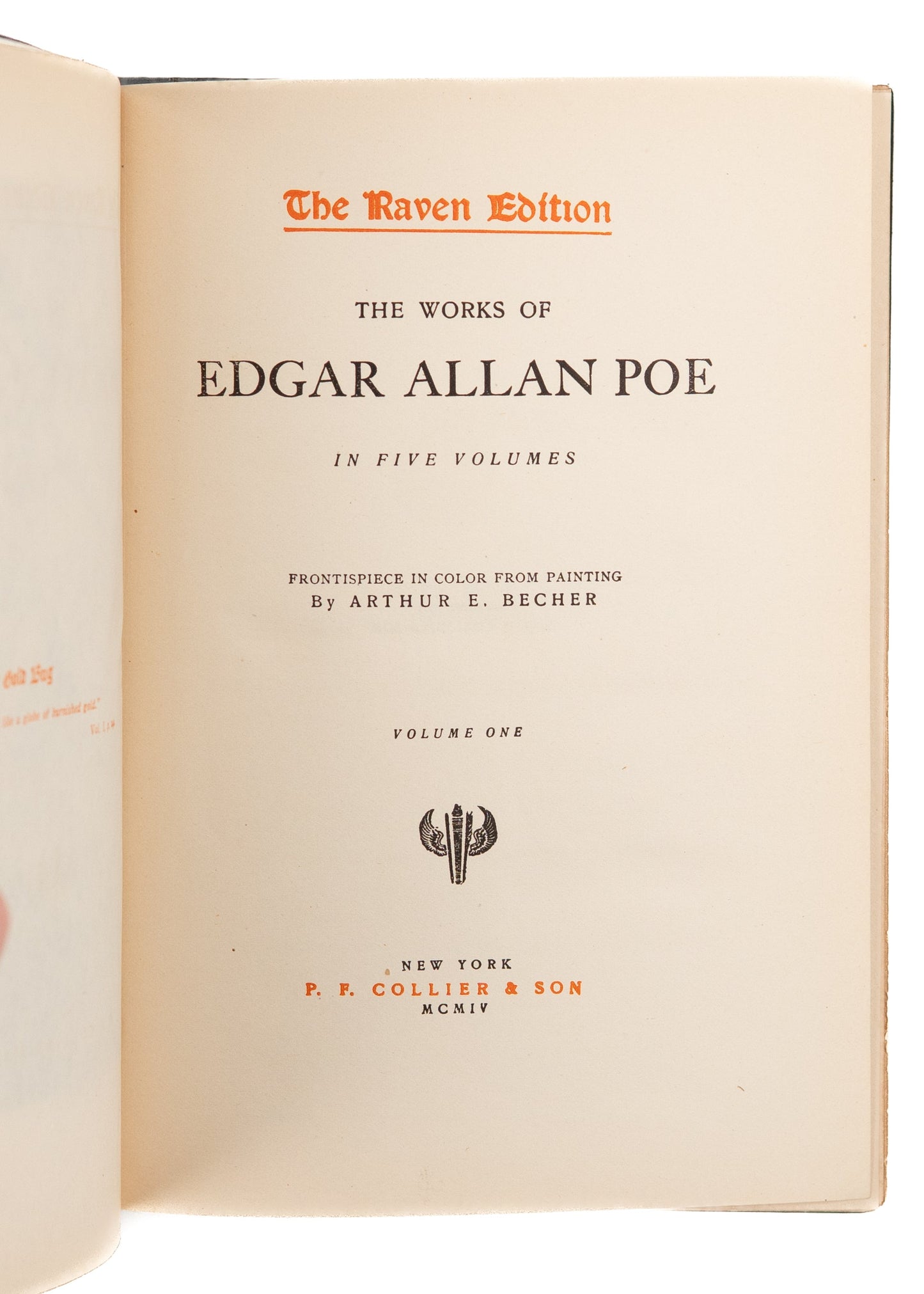 1904 EDGAR ALLAN POE. The Works of Edgar Allan Poe - The Raven Edition. 5 Volumes.