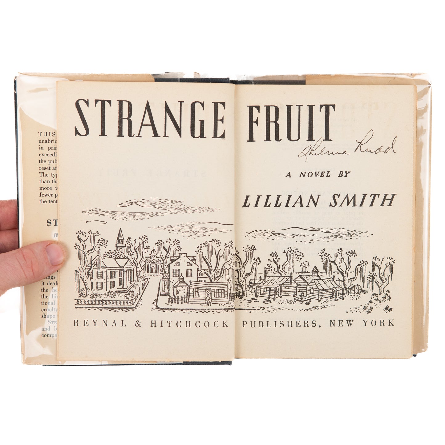 1944 LILLIAN SMITH. Strange Fruit. Banned Book on Interracial Marriage - Signed!