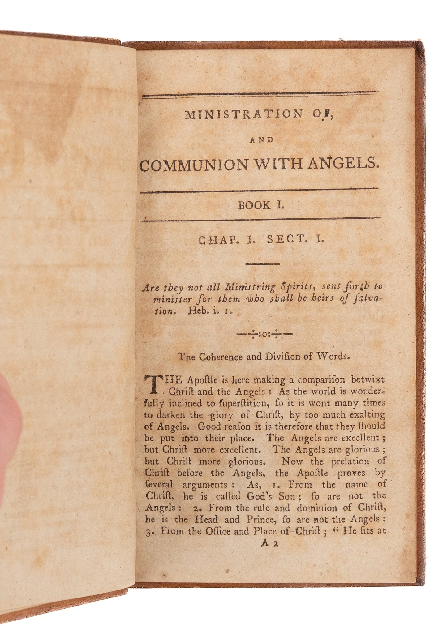 1797 ISAAC AMBROSE. Superb Puritan Work on the "Ministry of Angels." Scarce.