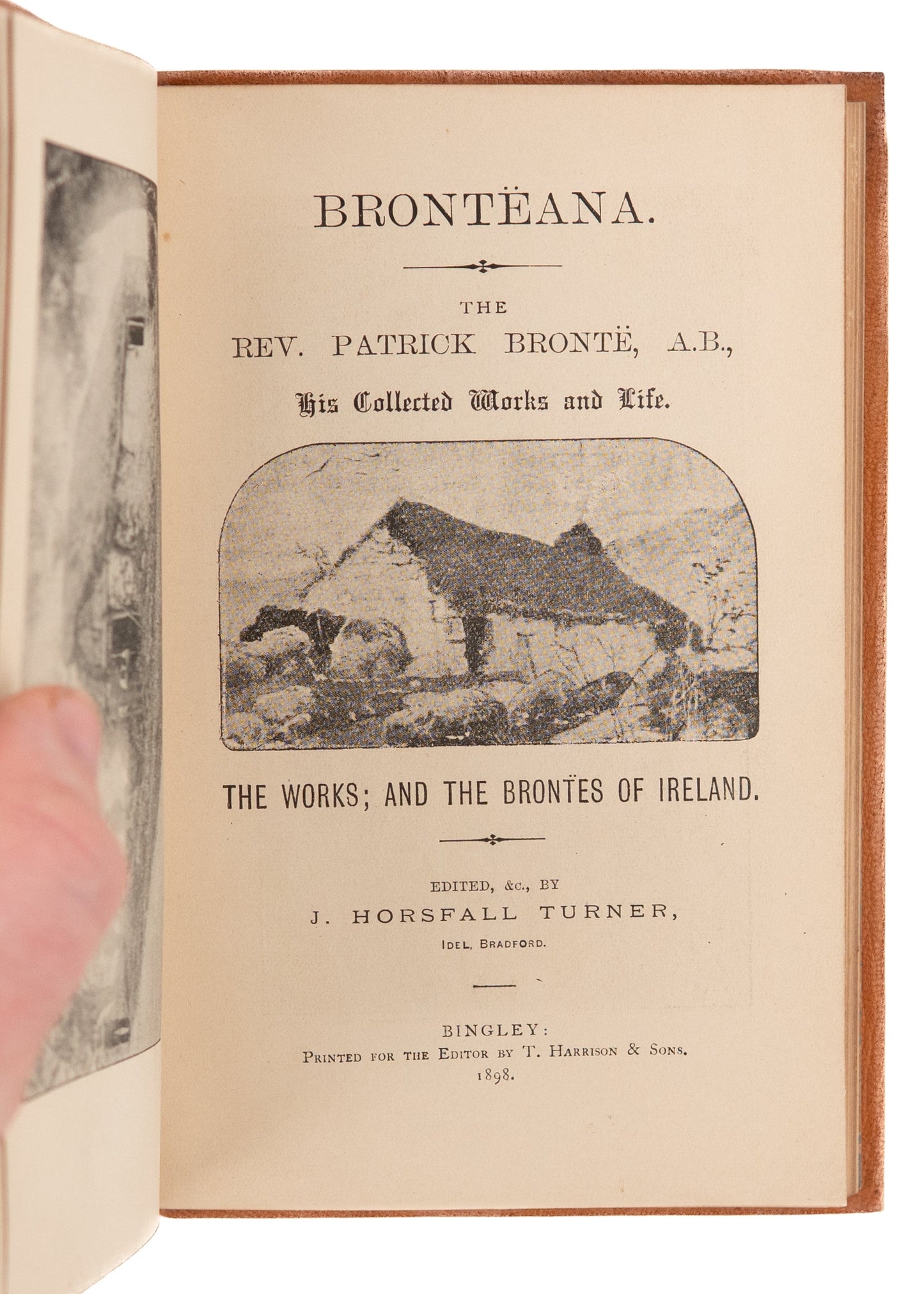 1898 PATRICK BRONTE. Works of Father of Bronte Sisters in Full Leather Binding. First Edition.