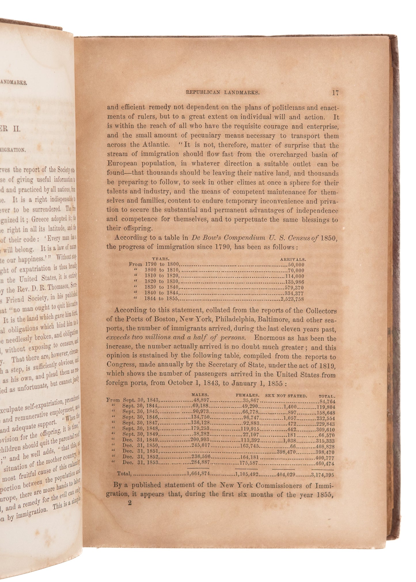 1856 REPUBLICAN ANTI-IMMIGRATION. Rare Work on Dangers of Immigration that Feels "Familiar."