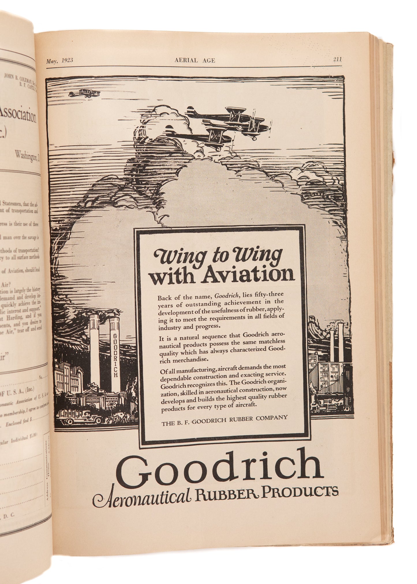 1923 AERIAL AGE MAGAZINE. Female Pilots, Dirigibles, Henry Ford, Hot Air Balloons, &c.