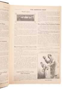 1915 ANTI-SALOON LEAGUE. Entire Year of Prohibition - Anti-Liquor Periodical.