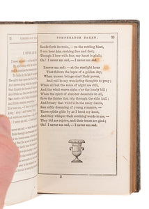 1857 TEMPERANCE. Near-Miniature Volume of Anti-Alcohol, Tea-Totaller Poems & Songs.