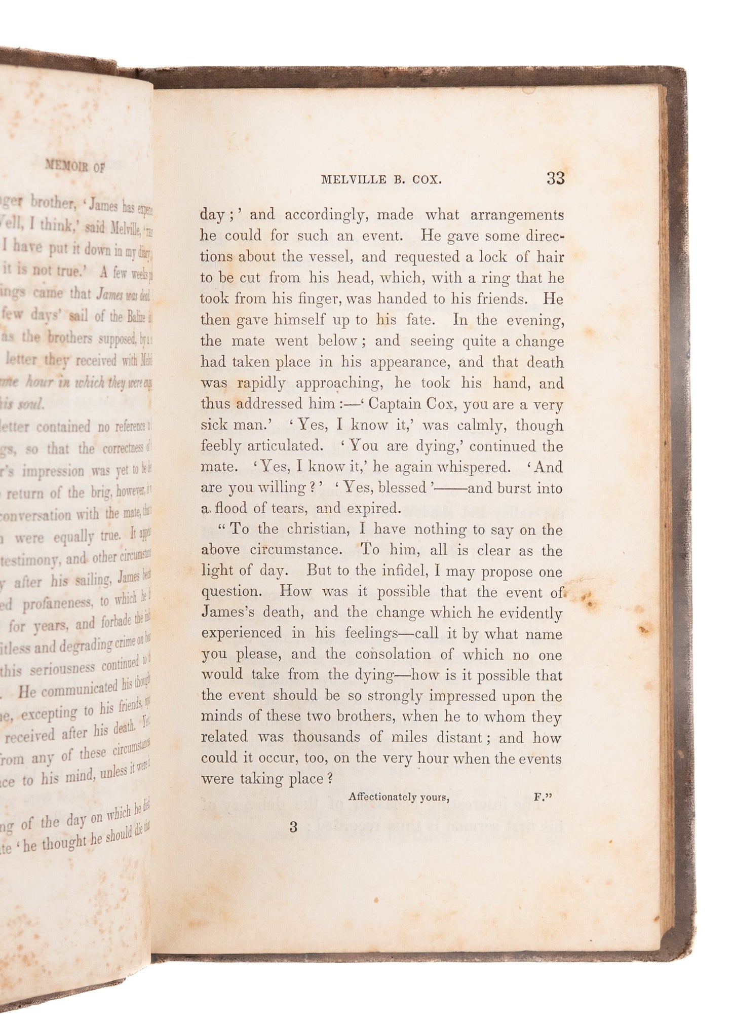 1835 MEVILLE B. COX. Memoir of First Methodist Missionary to Freed Slaves of Liberia - Colonization Society.