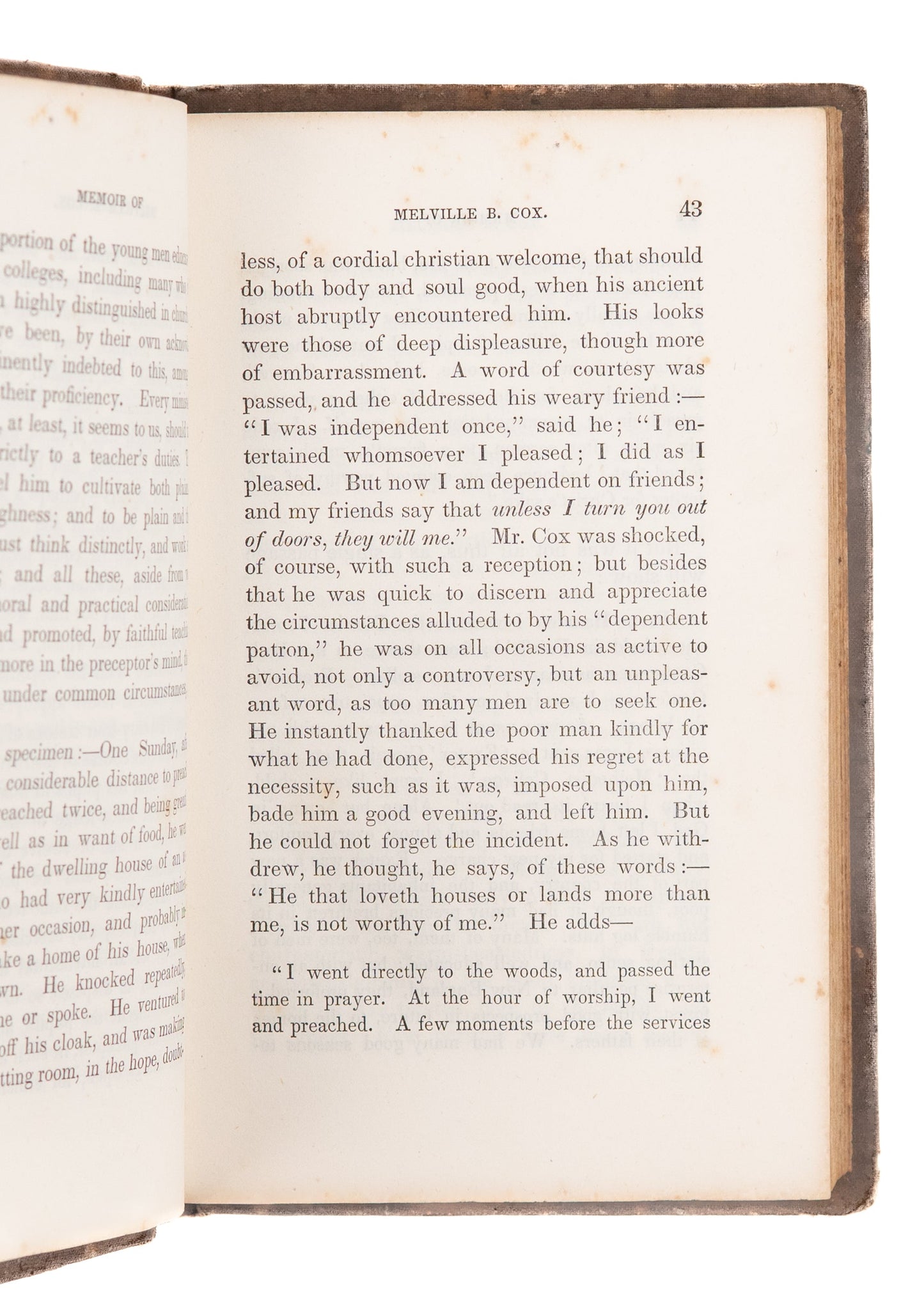 1835 MEVILLE B. COX. Memoir of First Methodist Missionary to Freed Slaves of Liberia - Colonization Society.