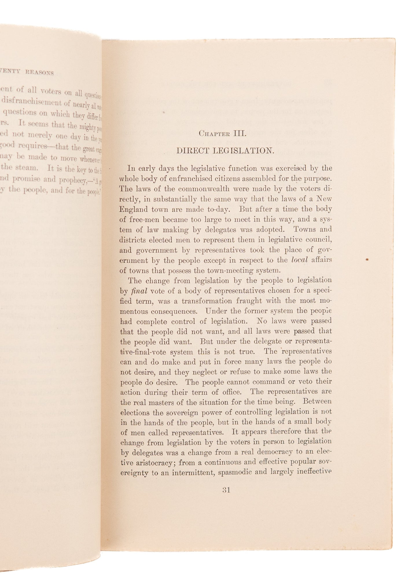 1900 FRANK PARSONS. Rare Work Advocating for Direct Democracy and Popular Veto Power.