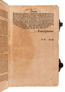 1553 CASPAR HUBERINUS. Martin Luther Friend Exposition of the Book of Sirach in Vellum.