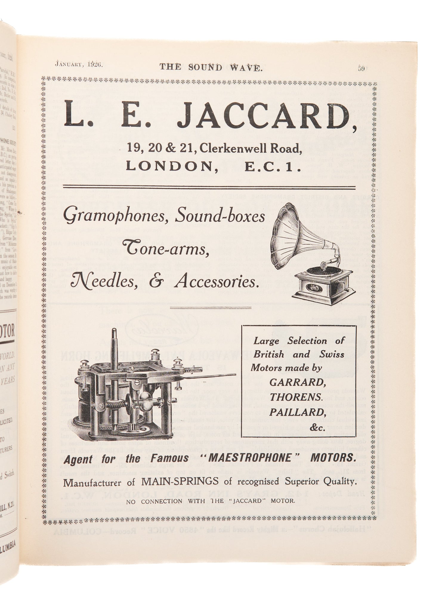 1926 SOUND WAVE. THE GRAMOPHONE JOURNAL. Rare Audiophile History - Black Minstrels, &c.