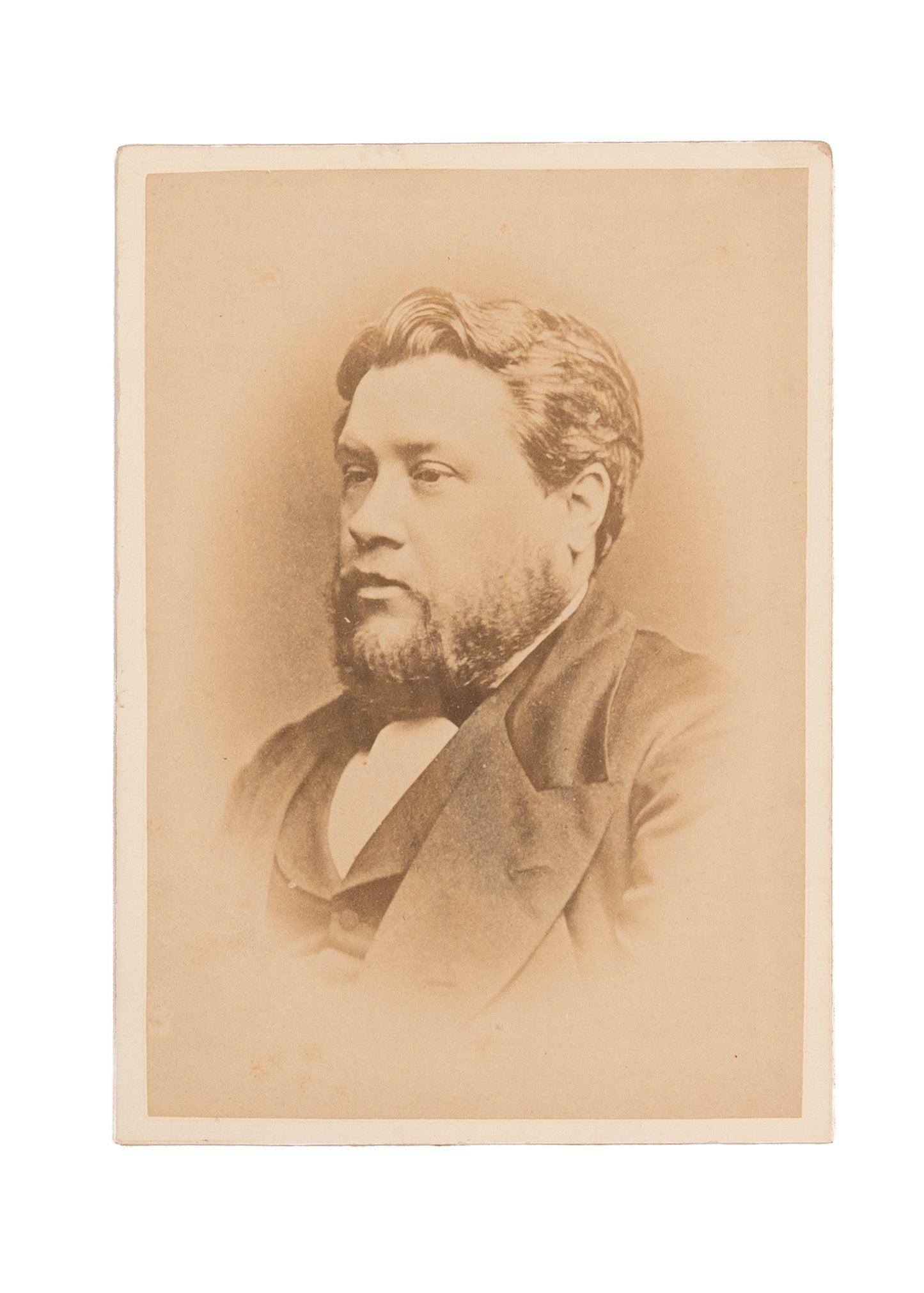 1874 C. H. SPURGEON. Superb Cabinet Card Albumen Photograph. A Perfect Framing Example.