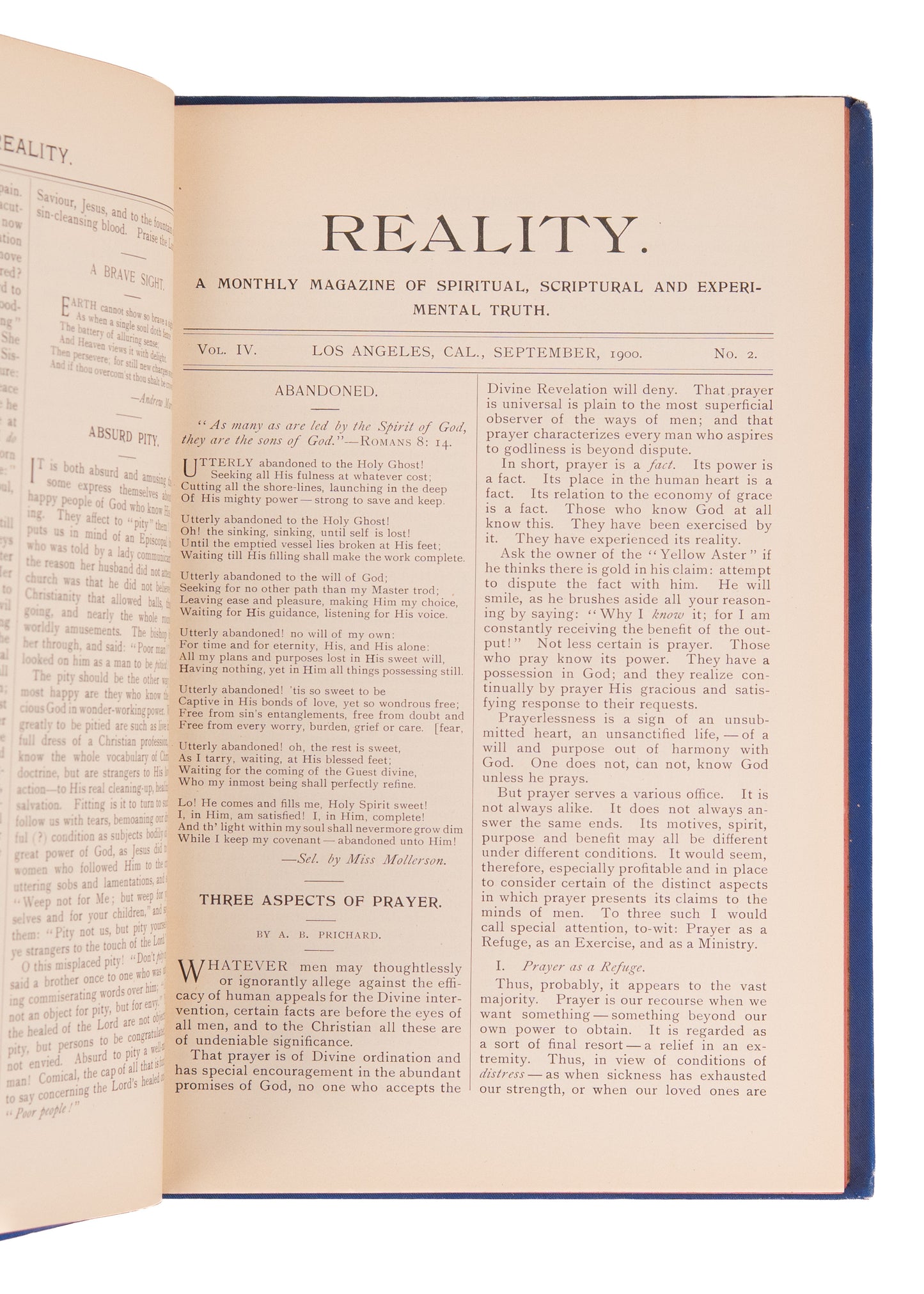 1900 AZUSA STREET CONTEXT. Reality Magazine - Acts of Holy Spirit in the World
