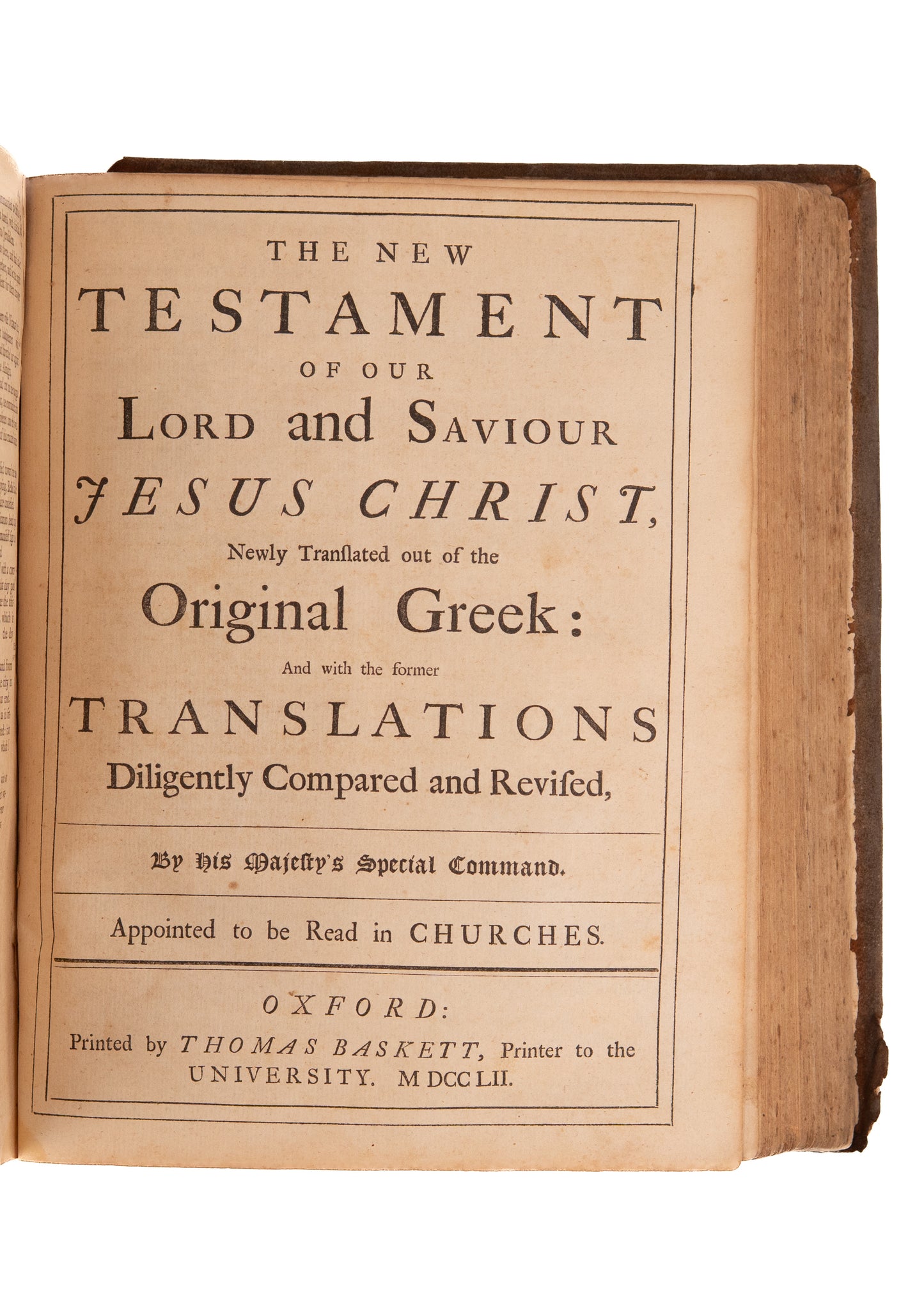 1752 PENNSYLVANIA BIBLE. Superb Thomas Baskett Bible Owned by Abolitionist & Providence PA Pioneer.