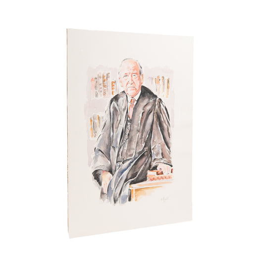 D. MARTYN LLOYD-JONES. Watercolor Portrait by Irish Painter, Billy Austin.