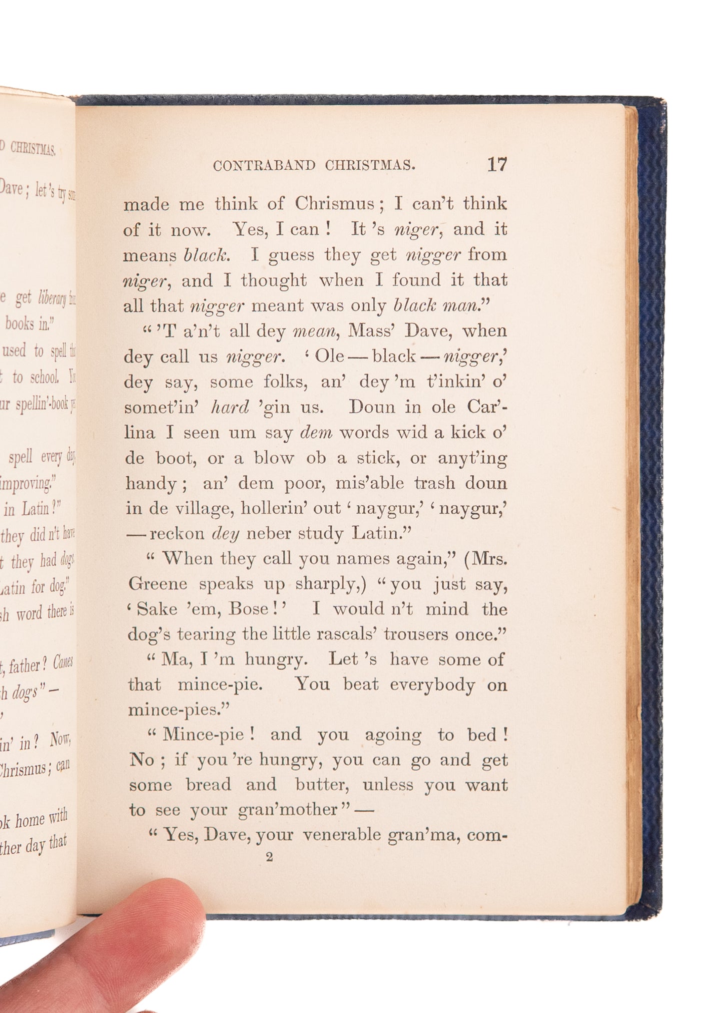 1864 FREED SLAVES' FIRST CHRISTMAS. Rare Novel on Freedmen's First Christmas & Meaning of the "N" Word.