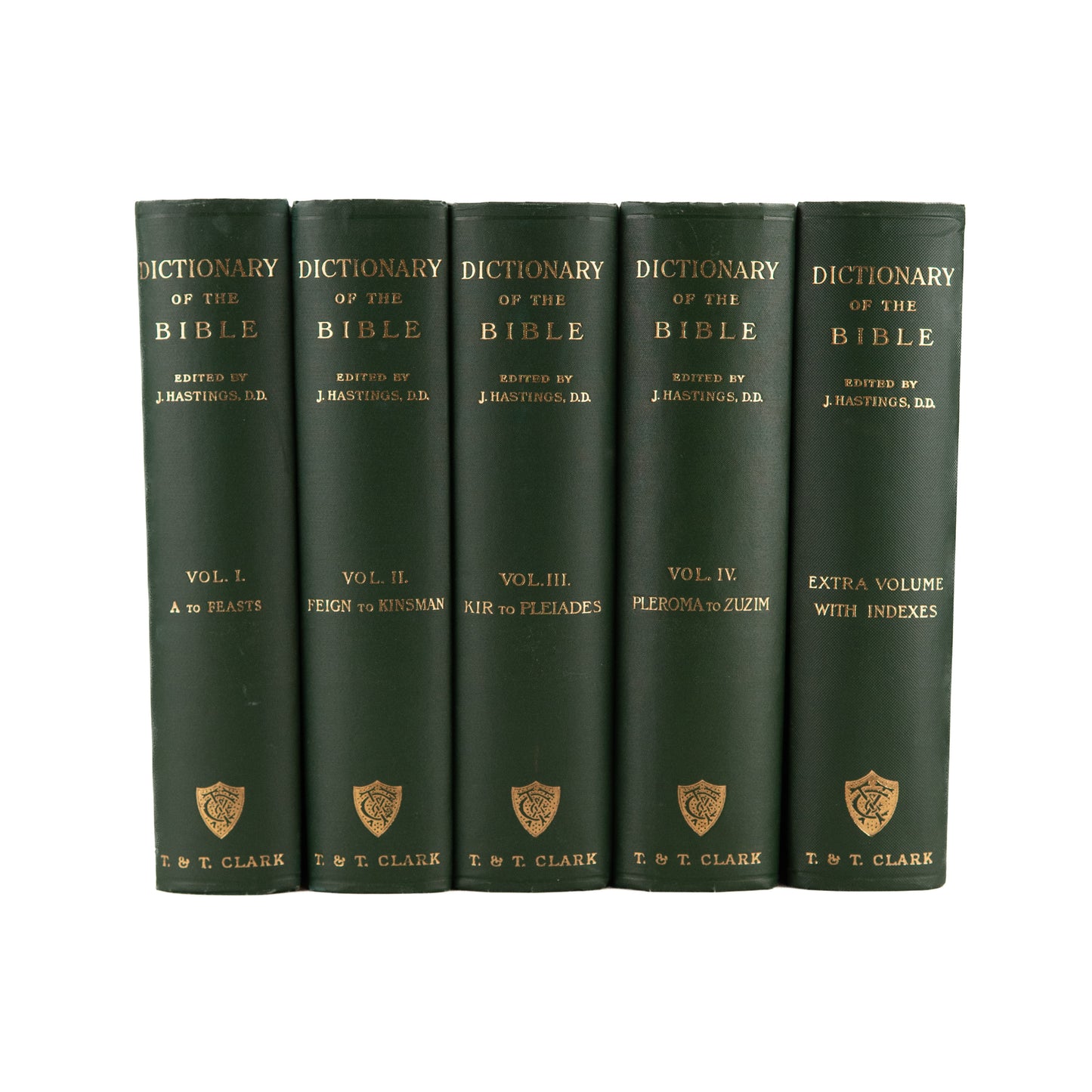 1904 JAMES HASTINGS [ED.]. A Dictionary of the Bible. Very Fine Early Edition in 5 Volumes.