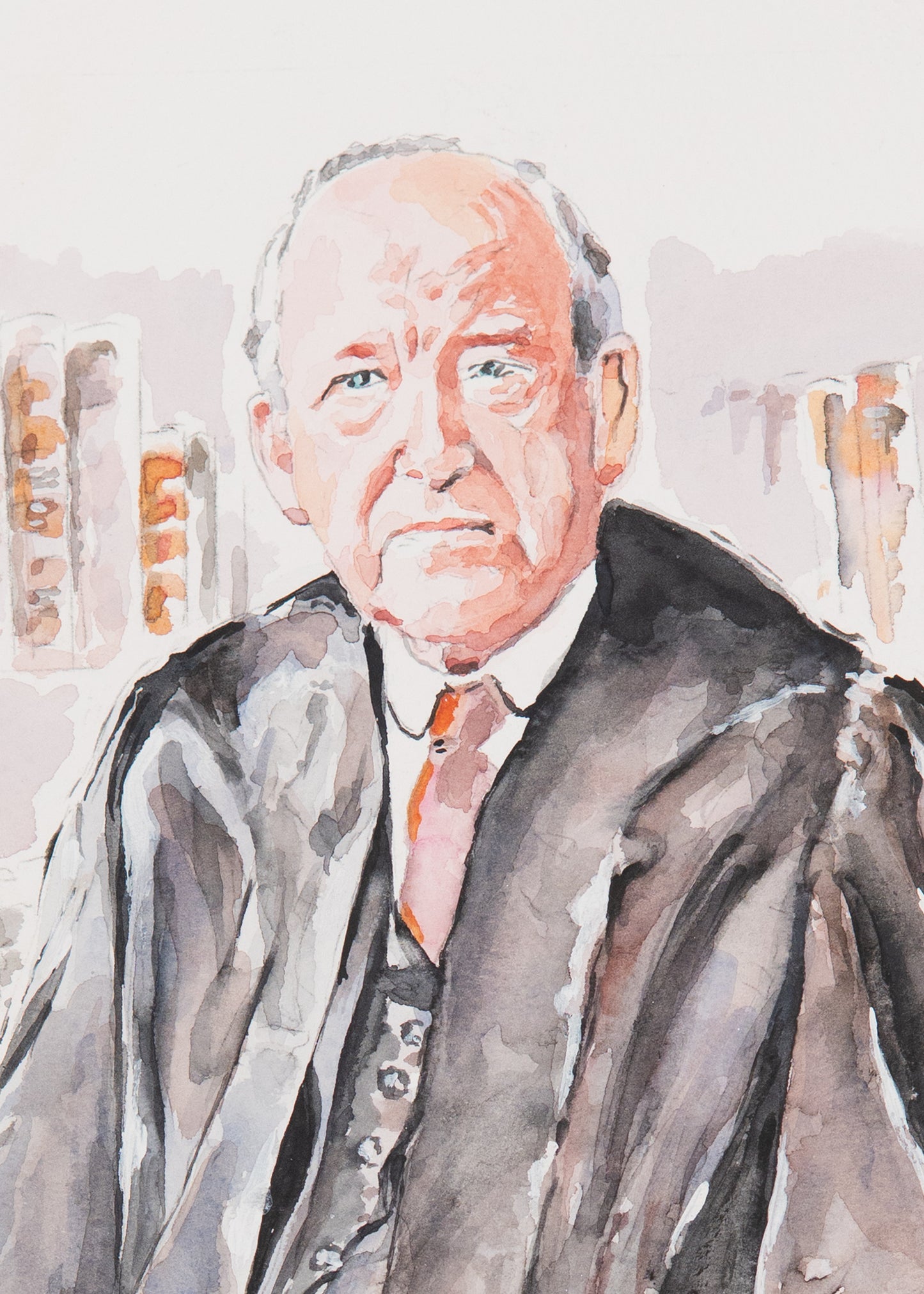 D. MARTYN LLOYD-JONES. Watercolor Portrait by Irish Painter, Billy Austin.