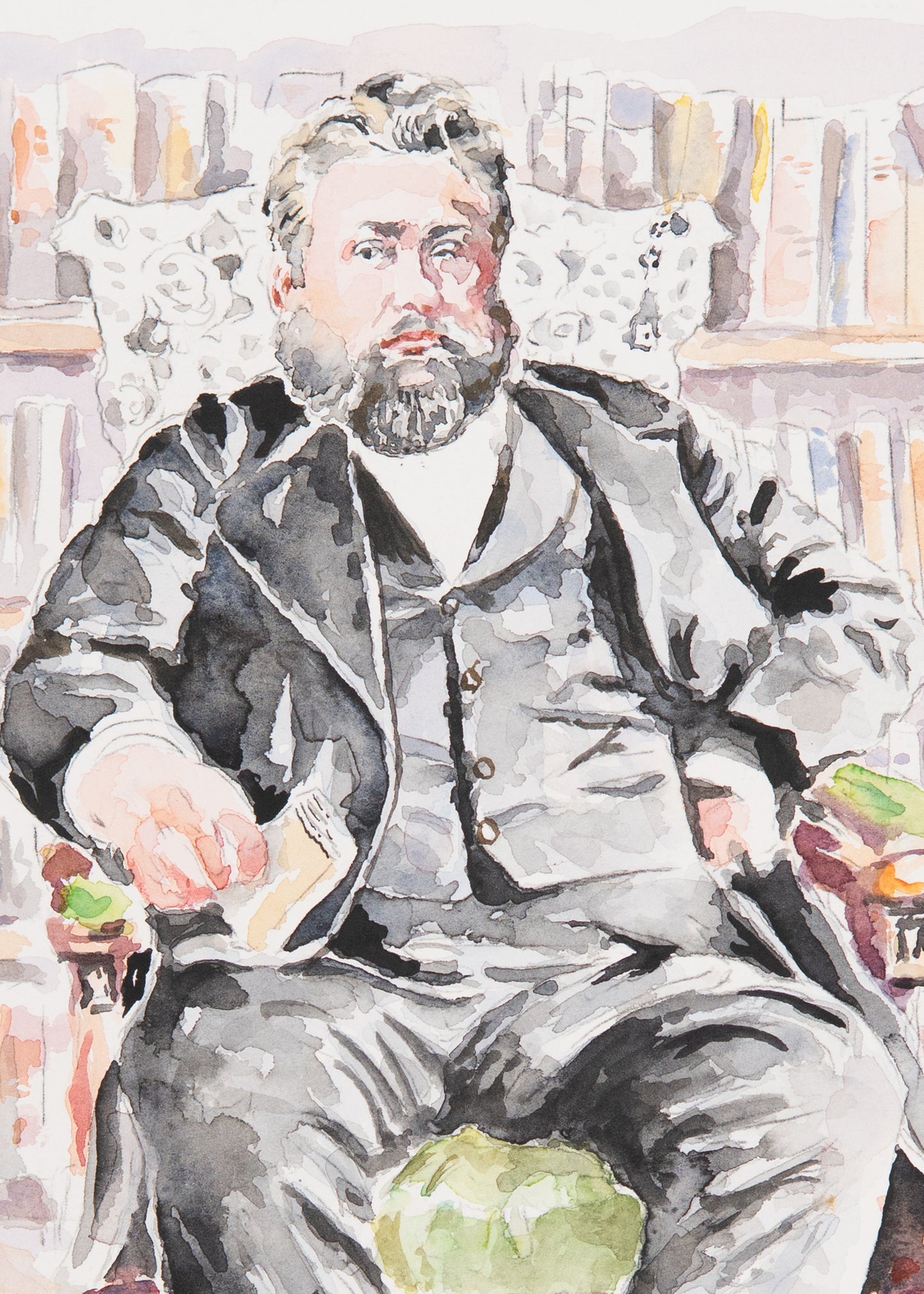 C. H. SPURGEON. Watercolor Portrait by Irish Painter, Billy Austin. Excellent.