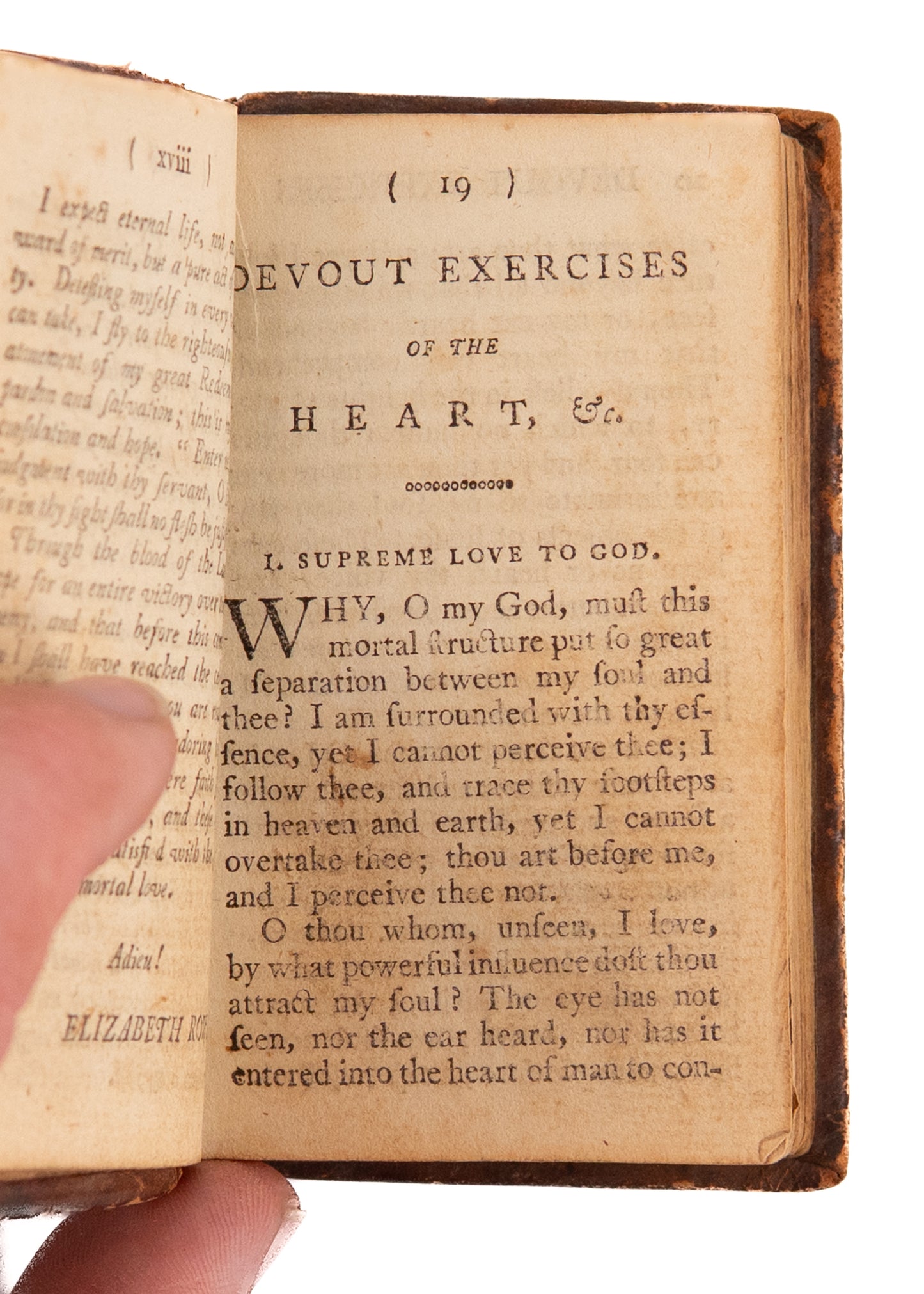 1792 AMERICAN METHODIST. Devout Exercises of the Heart. One of the Earliest American Methodist Imprints.