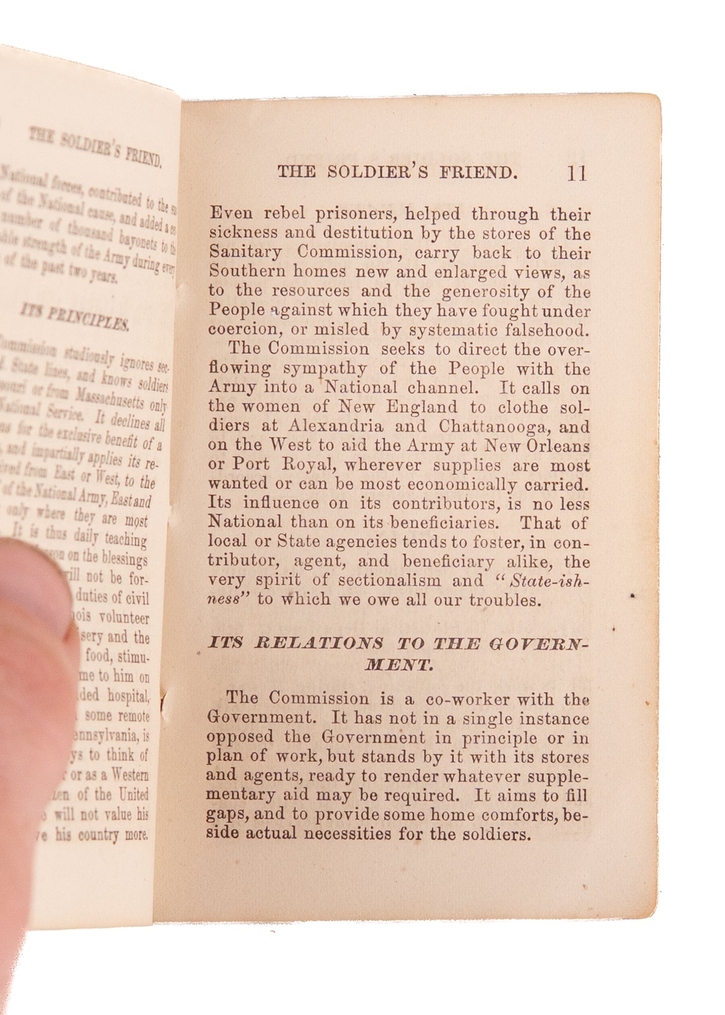 1865 CIVIL WAR. The Soldier's Friend - Issued by the U. S. Sanitary Commission. Rare.
