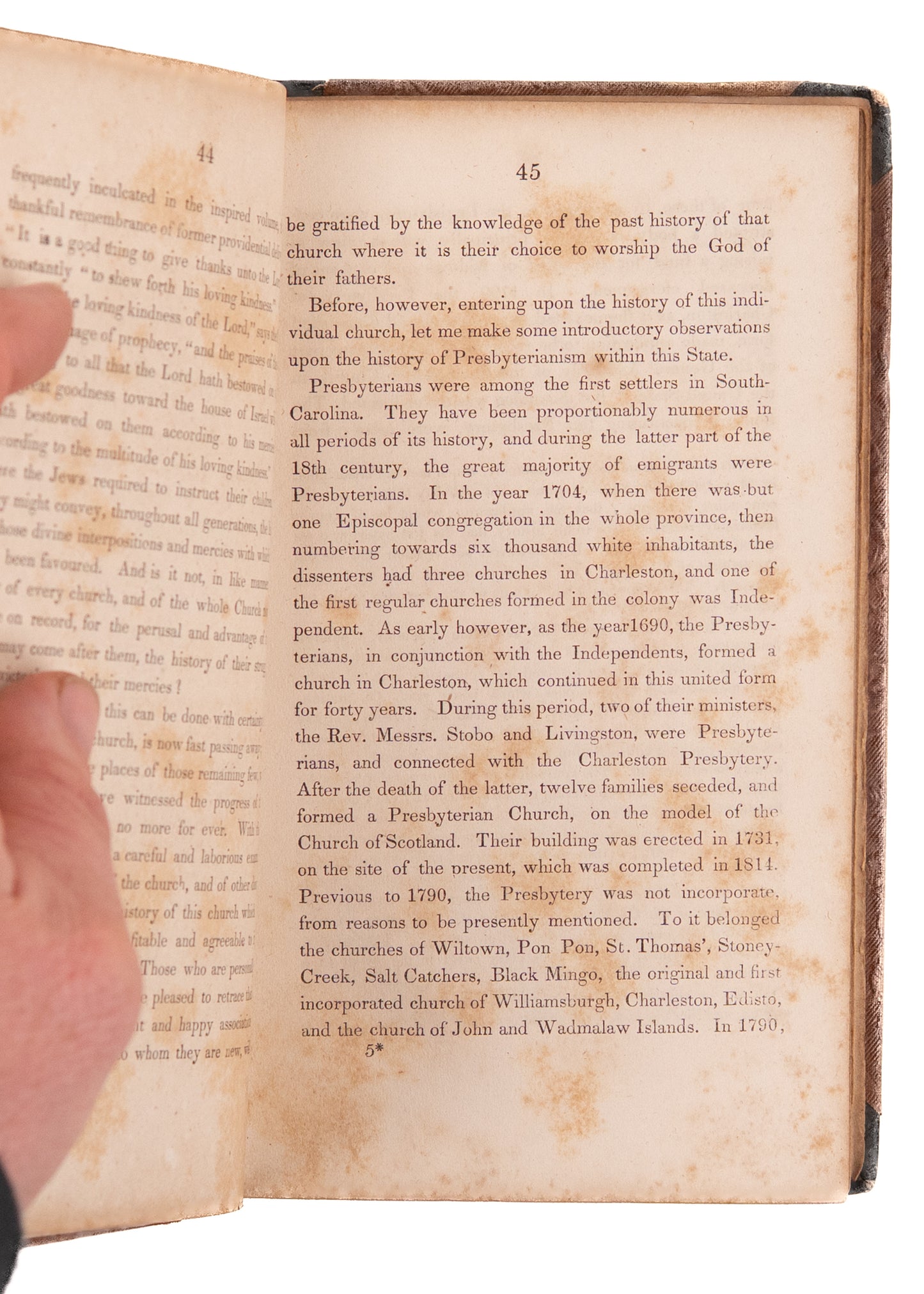 1838 SLAVERY & CHURCH. Rare Charleston South Carolina Presbyterian Church Manual - Slavery.