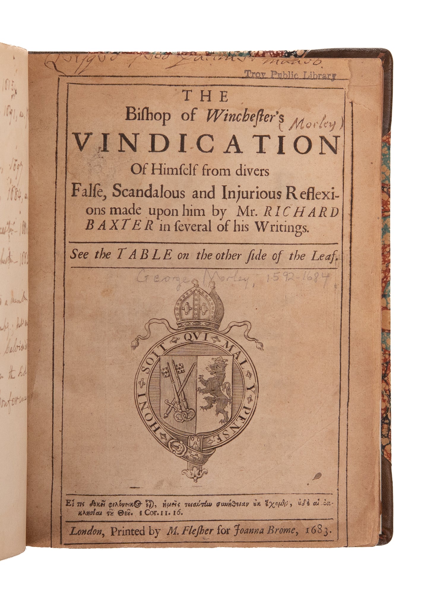 1683 RICHARD BAXTER. Rare Attack on Richard Baxter - Savoy Conference and Act of Uniformity.