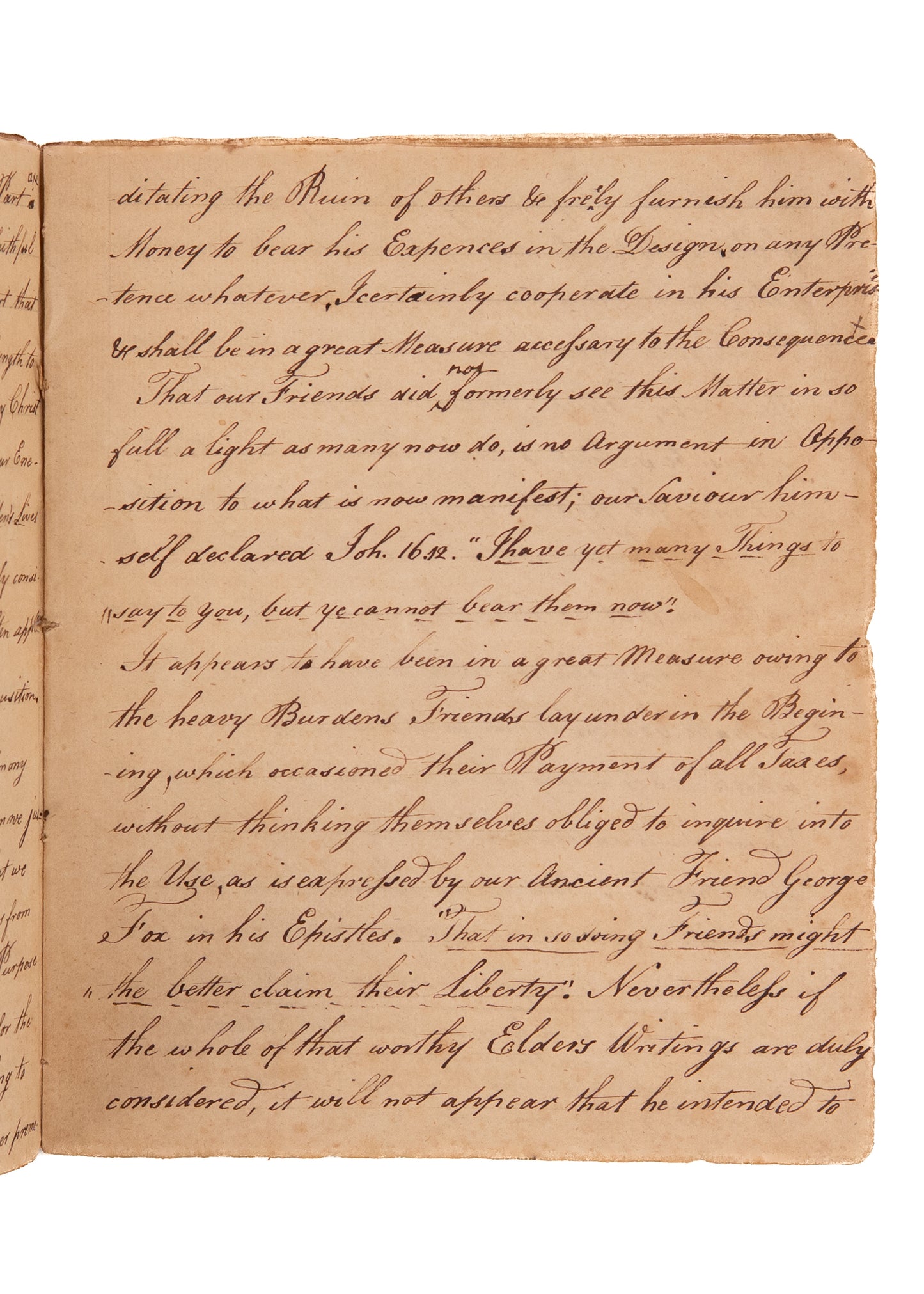 1779 NO TAXATION FOR MILITARIZATION. Exceptionally Rare 20pp MSs Speech Against Taxes for the Revolution on Moral Grounds.