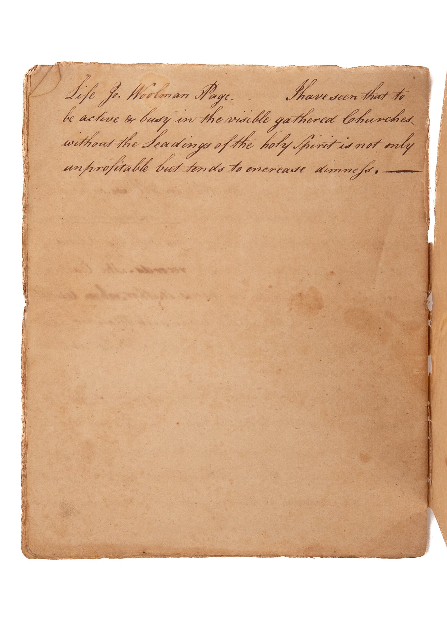 1779 NO TAXATION FOR MILITARIZATION. Exceptionally Rare 20pp MSs Speech Against Taxes for the Revolution on Moral Grounds.