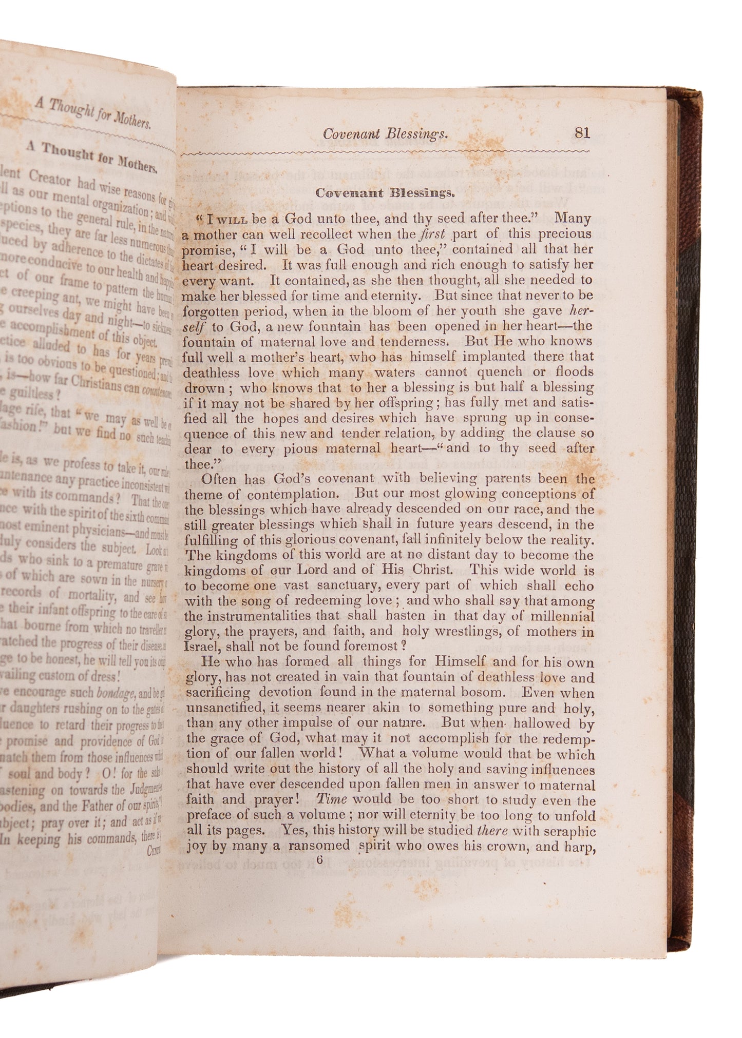 1847 & 1848 MOTHER'S MAGAZINE. Significant Magazine of the "New Motherhood" and Idealized Femininity