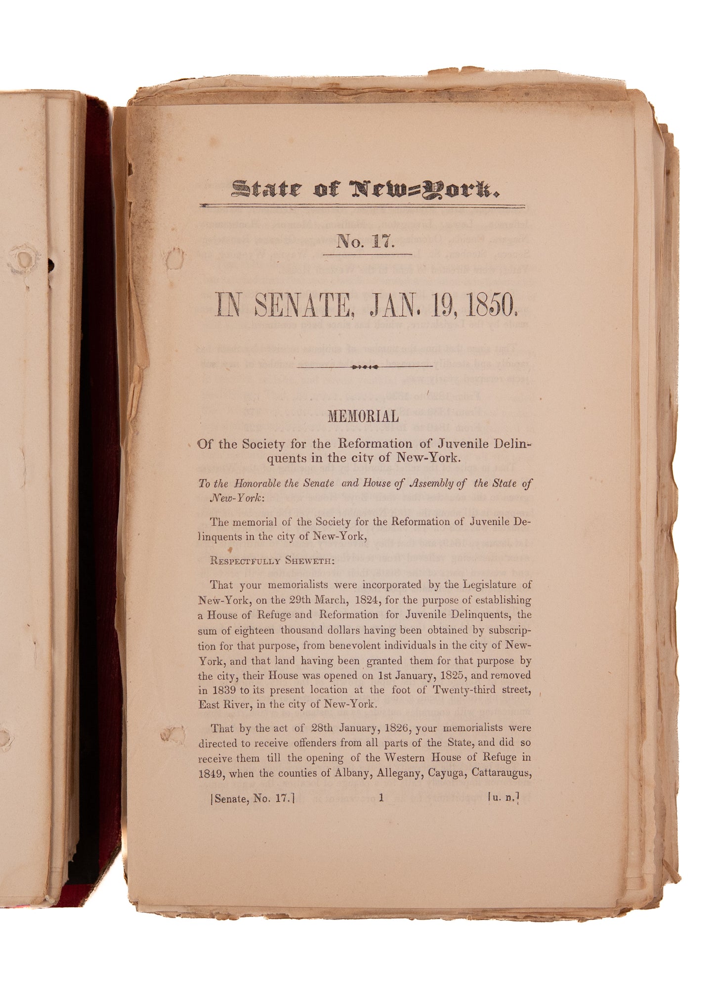 1850 NEW YORK. Nearly 100 Senate Reports on Slavery, Shakers, Sing Sing Prison Reform, &c.