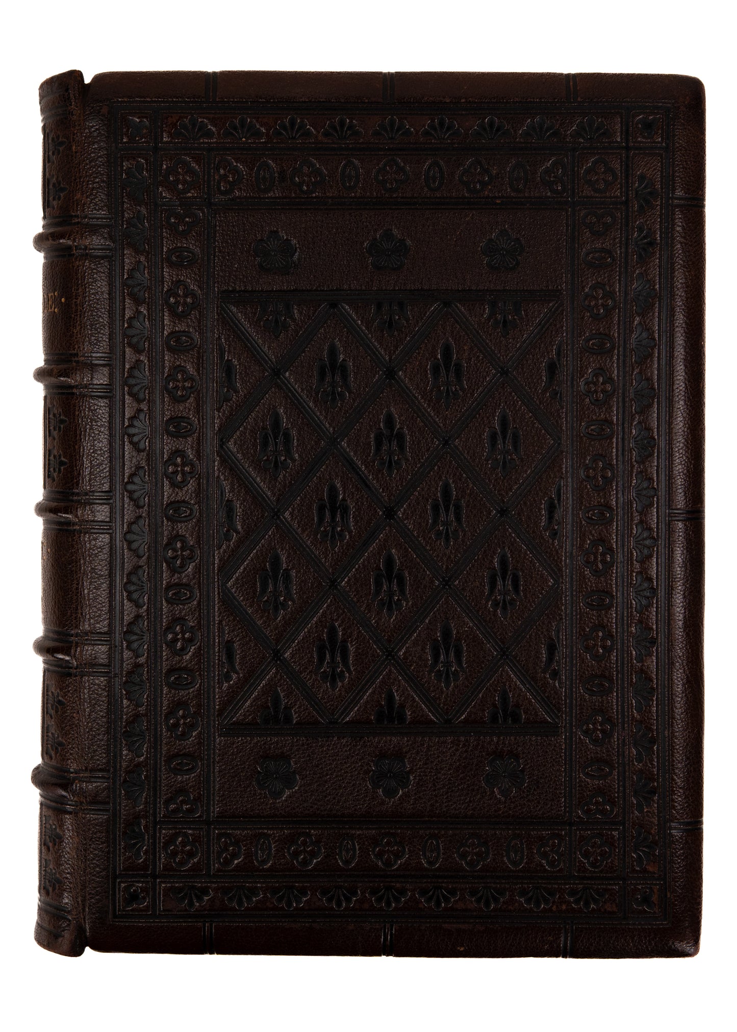 1860 PRISTINE GOTHIC REVIVAL FAMILY BIBLE. King James Text with Notes of Matthew Henry and Thomas Scott.