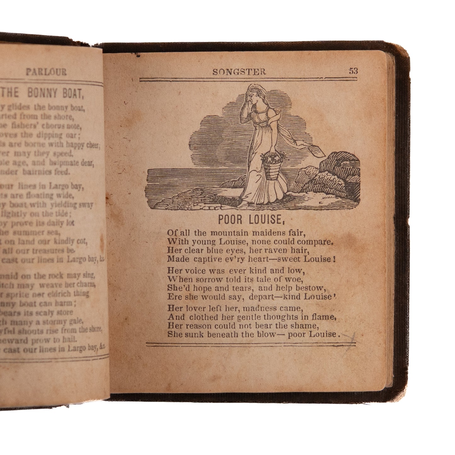 1844 PARLOUR SONGSTER. Early American Romantic or Bawdy Songster with Original Songs.