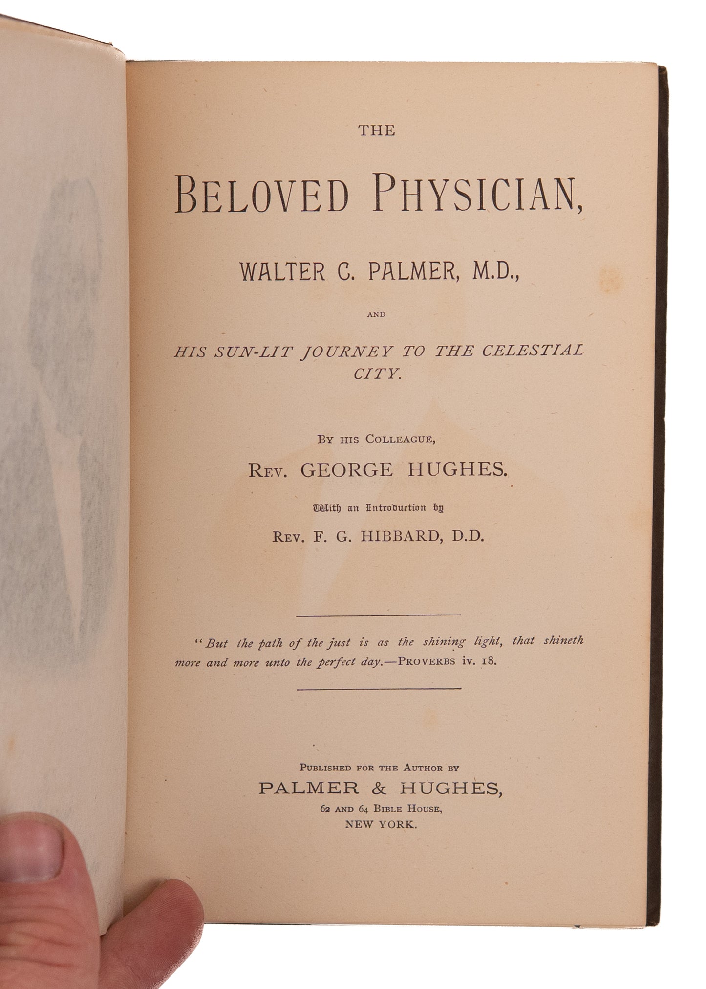 1884 PHOEBE PALMER - HOLINESS. Life of Walter C. Palmer, the Beloved Physician & Holiness Publisher